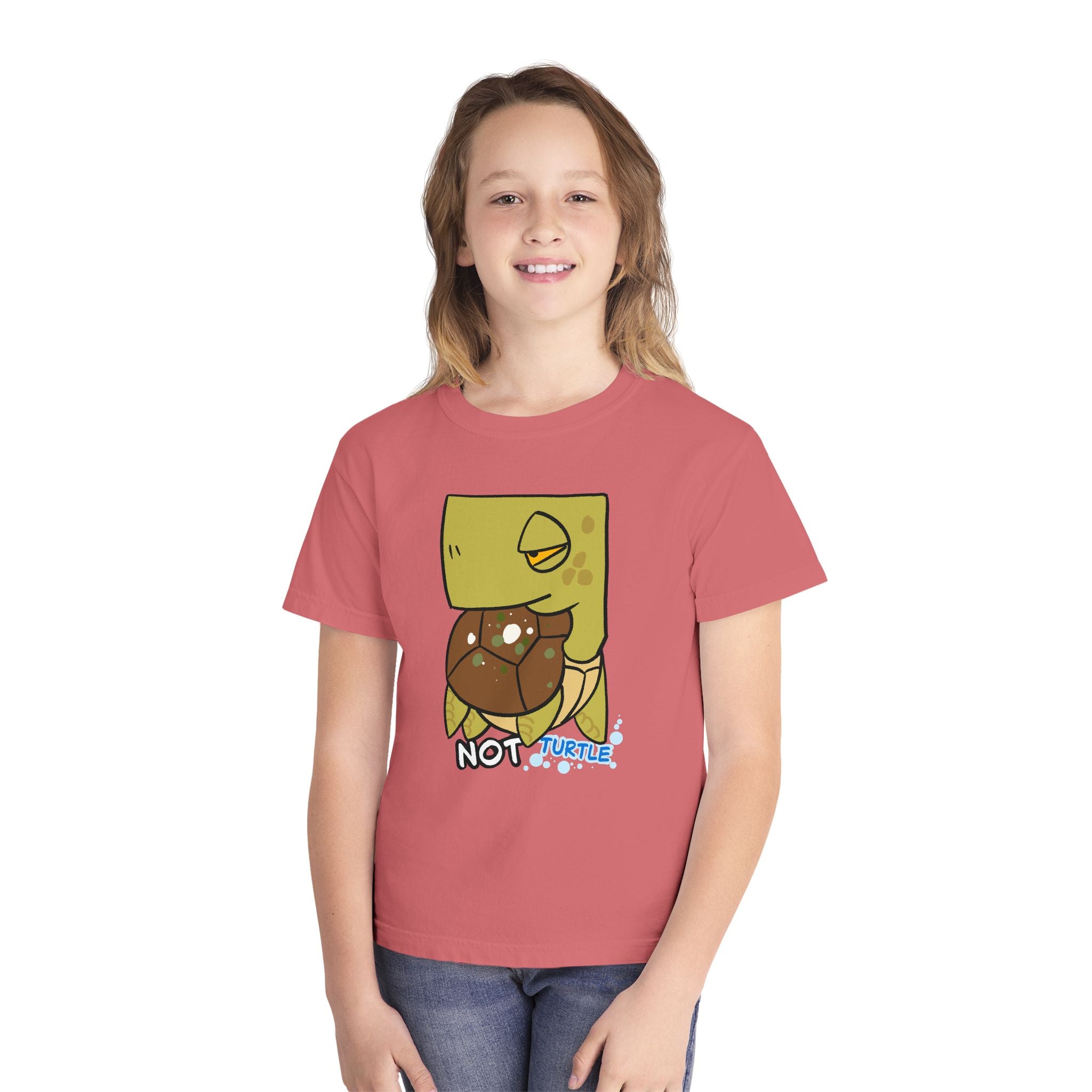 Turtle Youth Tee — Cute "Not Turtle" Cartoon Turtle Kid Shirt