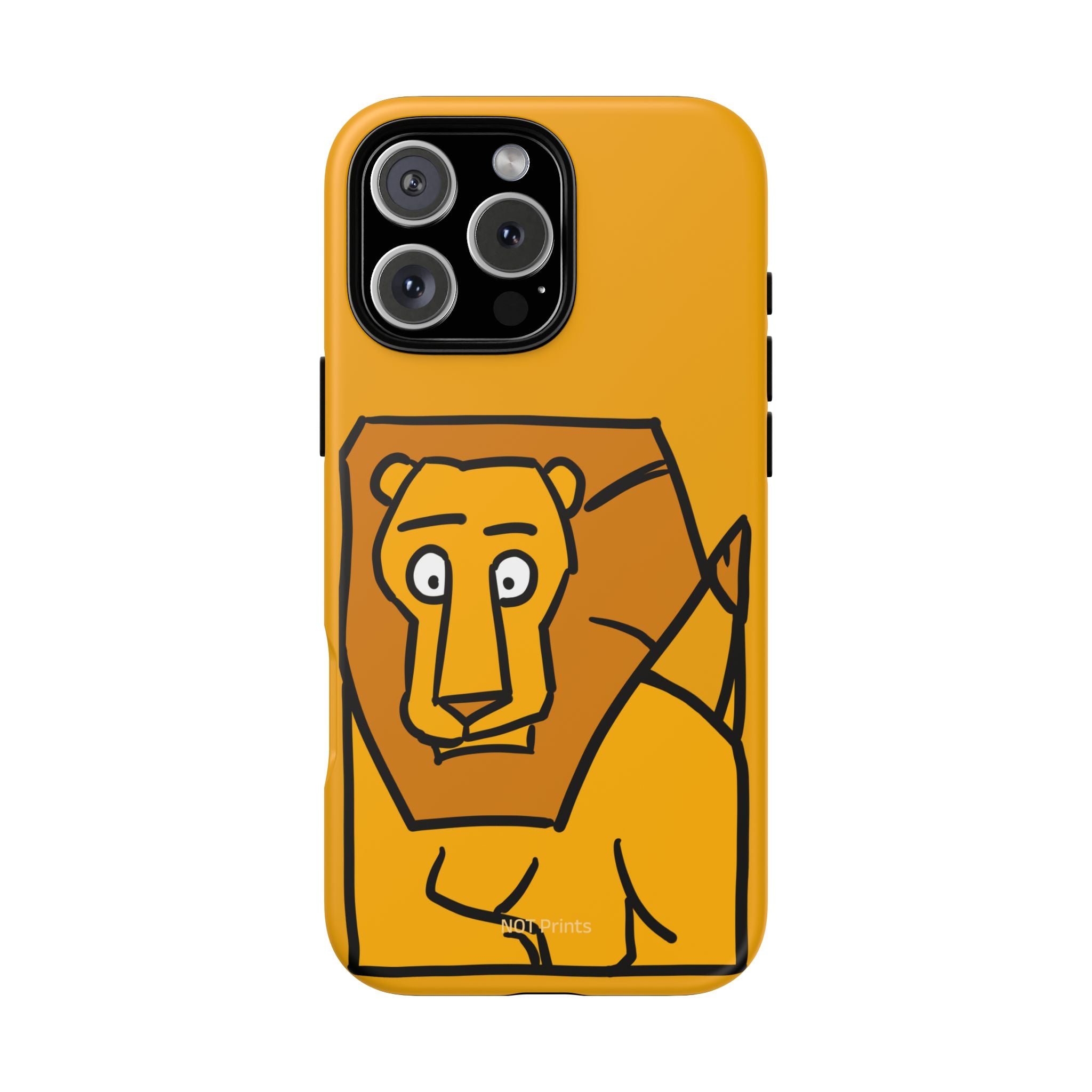 Lion Sketch Phone Case — Cute Minimalist Cartoon Lion Protective Cover