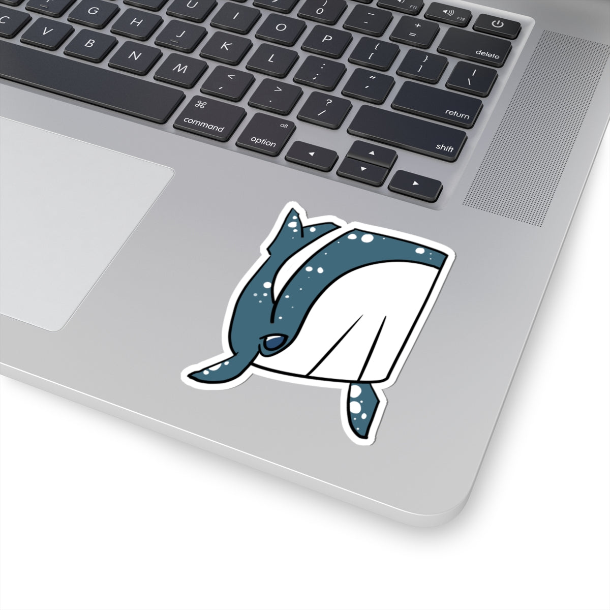 Whale Shark Kiss-Cut Sticker — Cute Marine Animal Laptop Decal