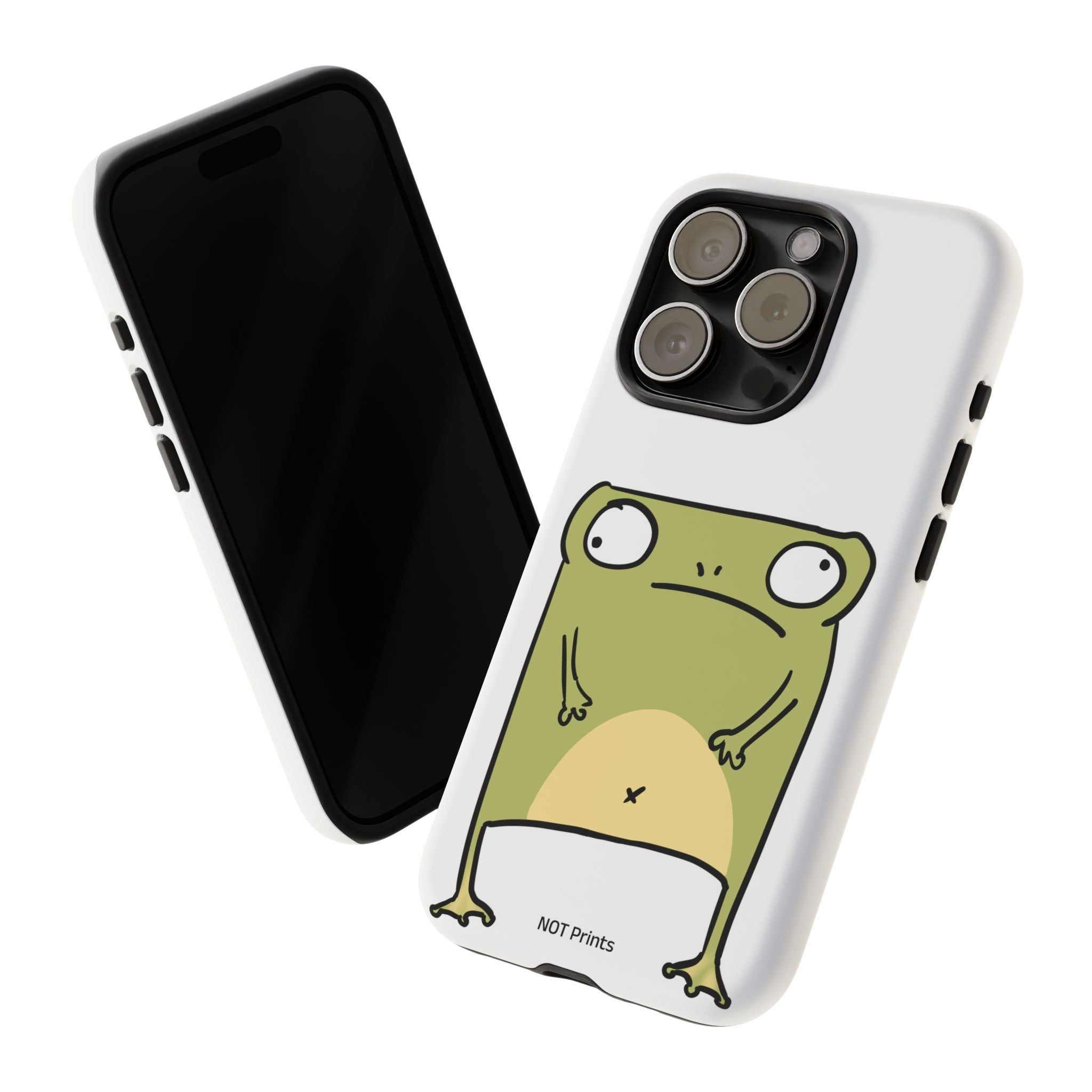 Funny Frog Tough Phone Case — Cute Stubborn Frog Protective iPhone Case