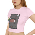 Hippo Baby Tee — Cute Cartoon "Not Hippo" Graphic Crop Tee
