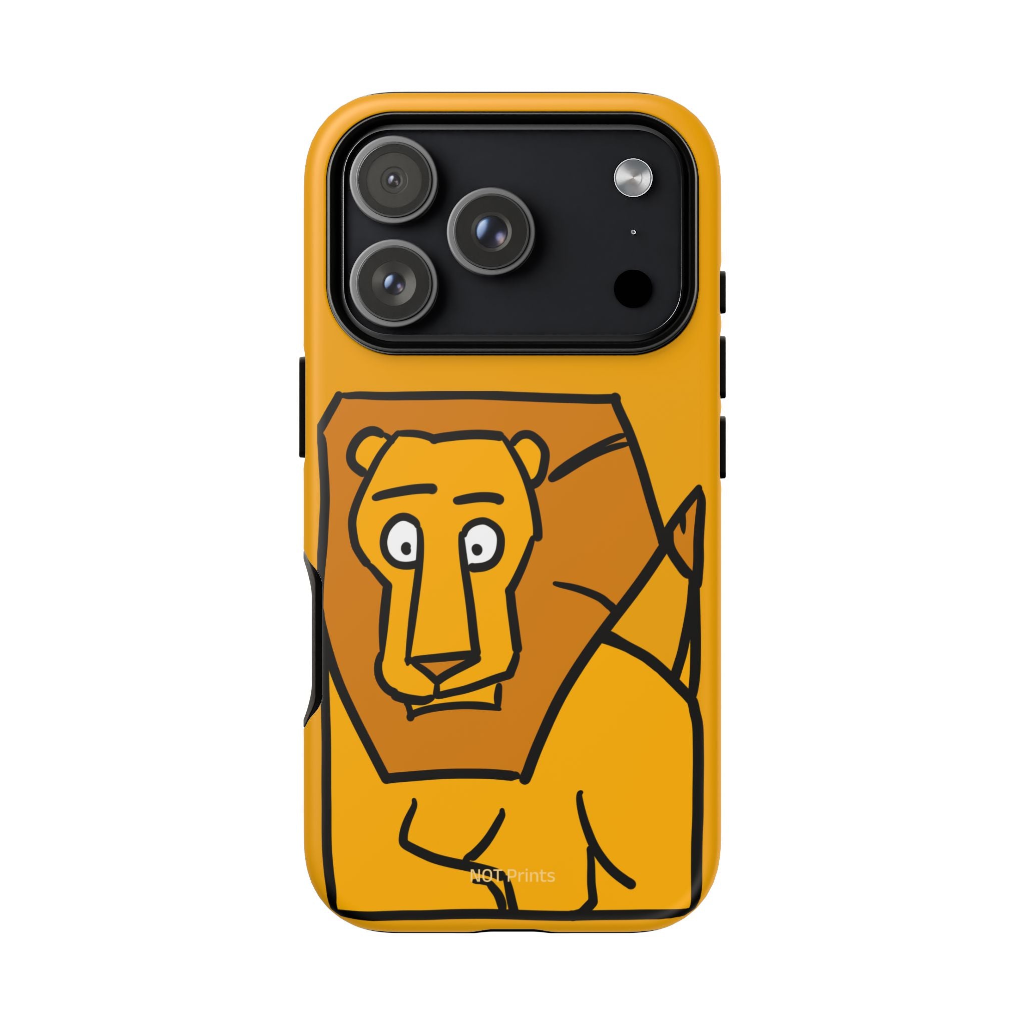 Lion Sketch Phone Case — Cute Minimalist Cartoon Lion Protective Cover
