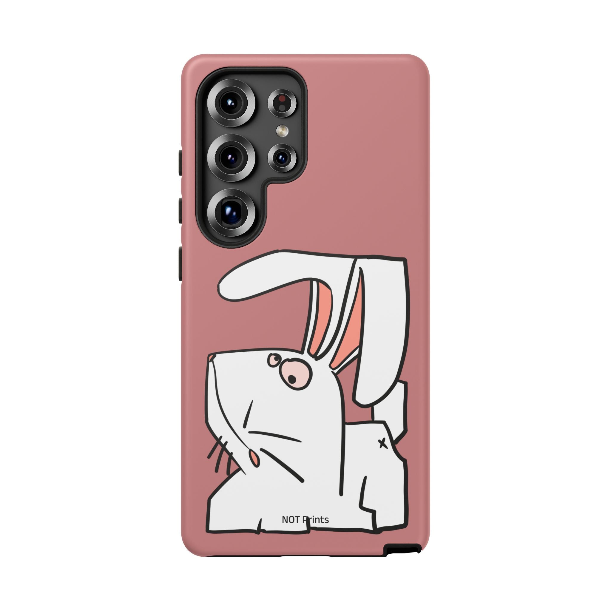 Coque de téléphone résistante Bunny Sketch — Coque iPhone Lapin Minimaliste Mignonne