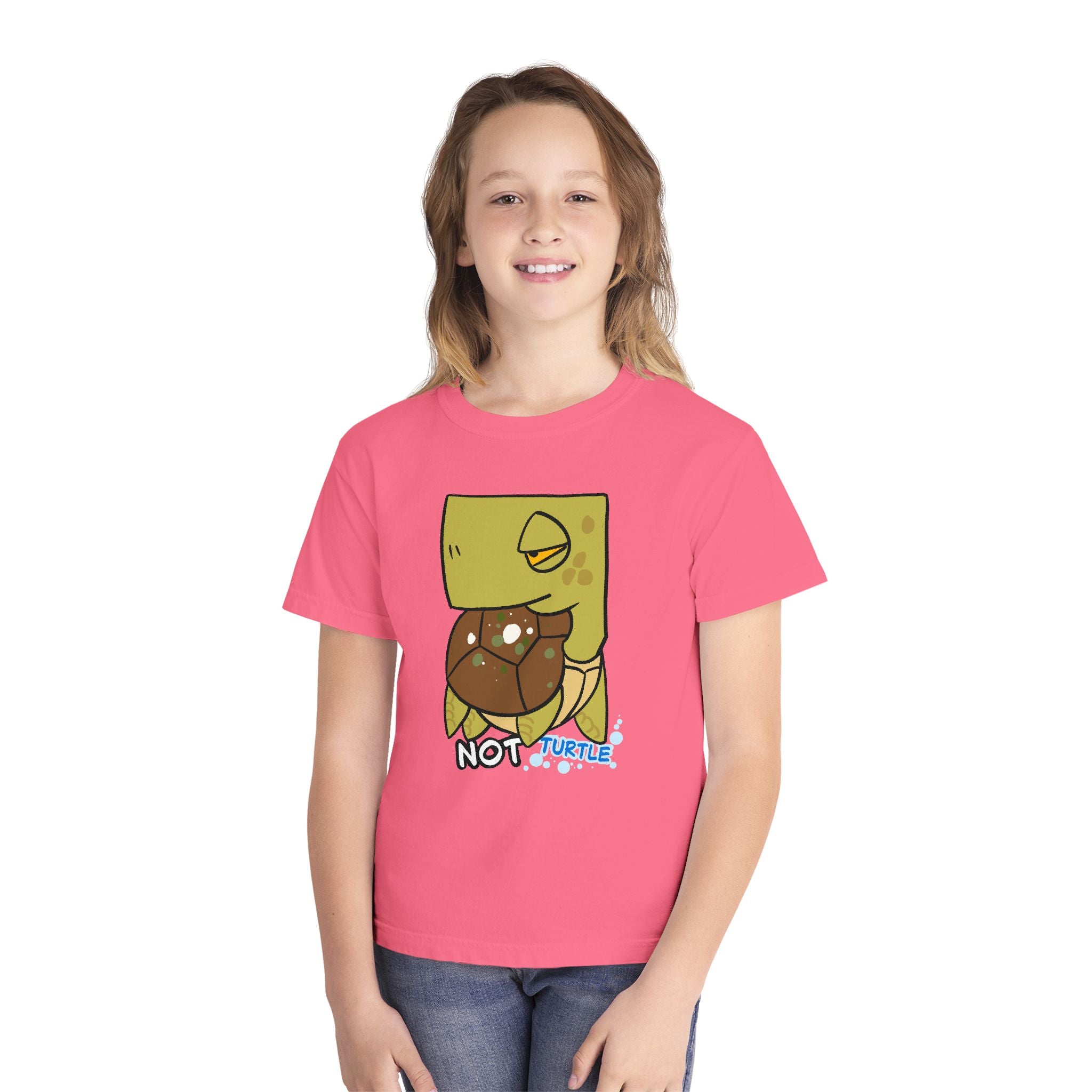Turtle Youth Tee — Cute "Not Turtle" Cartoon Turtle Kid Shirt