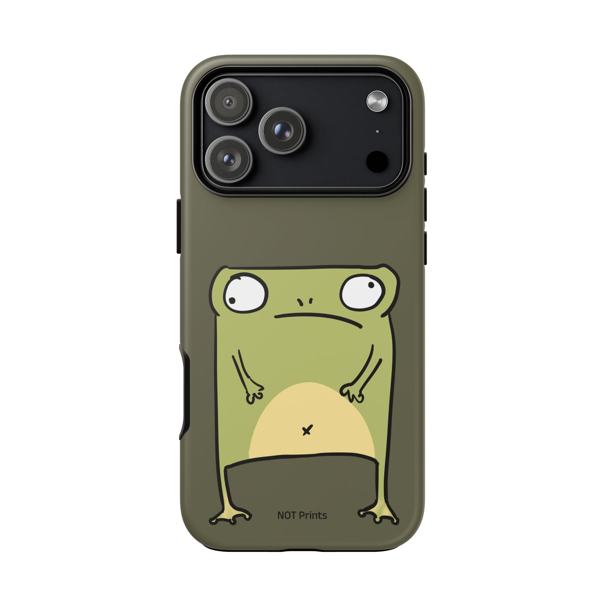 Funny Frog Phone Case — Cute Grumpy Frog Protective Phone Cover