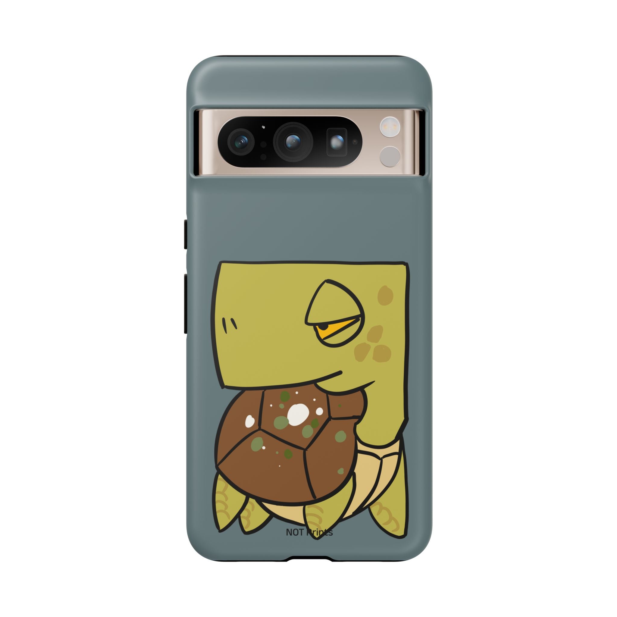 Turtle Tough Phone Case — Cute Grumpy Turtle Protective Cover