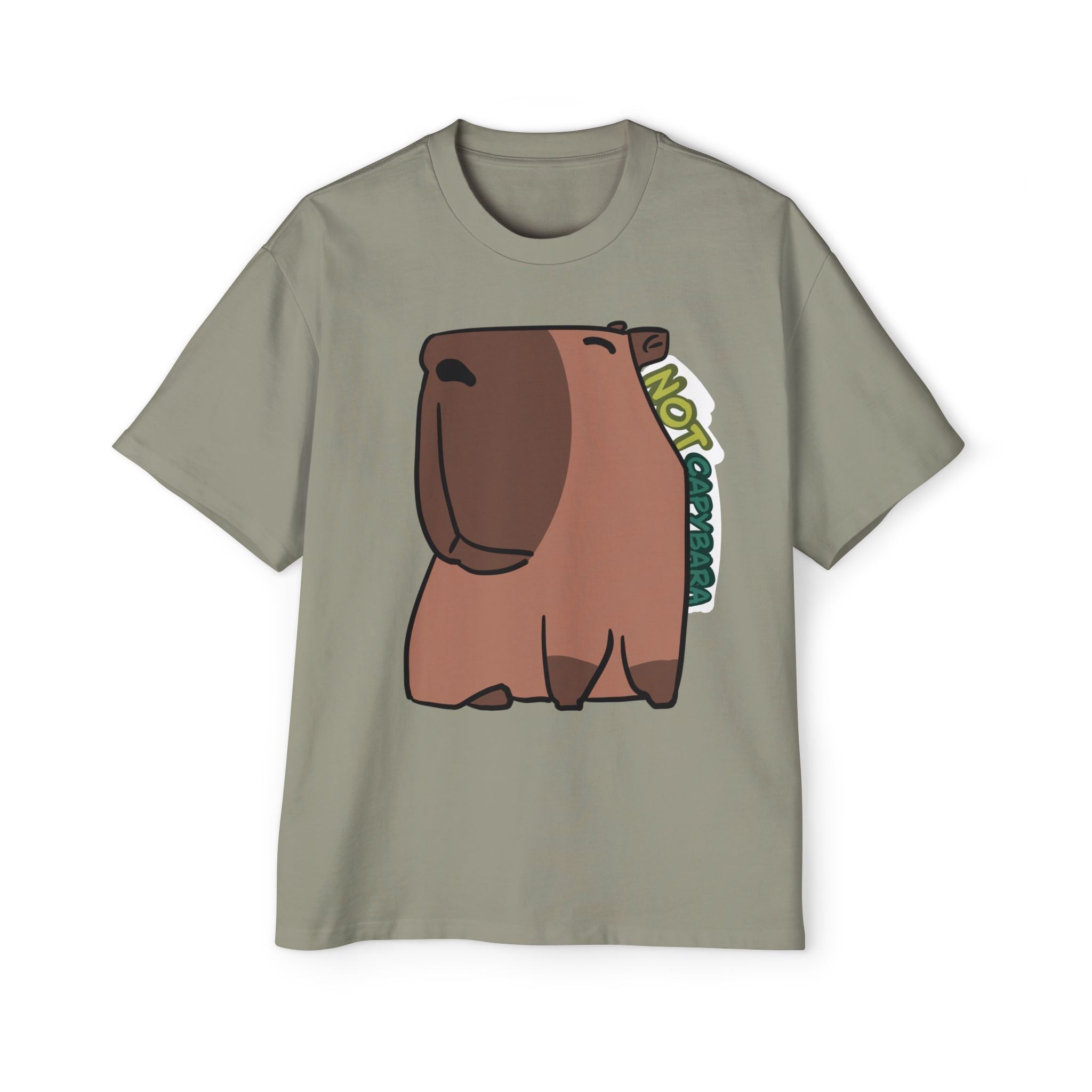T-shirt dessin animé Capybara – T-shirt graphique oversize « Not Capybara »