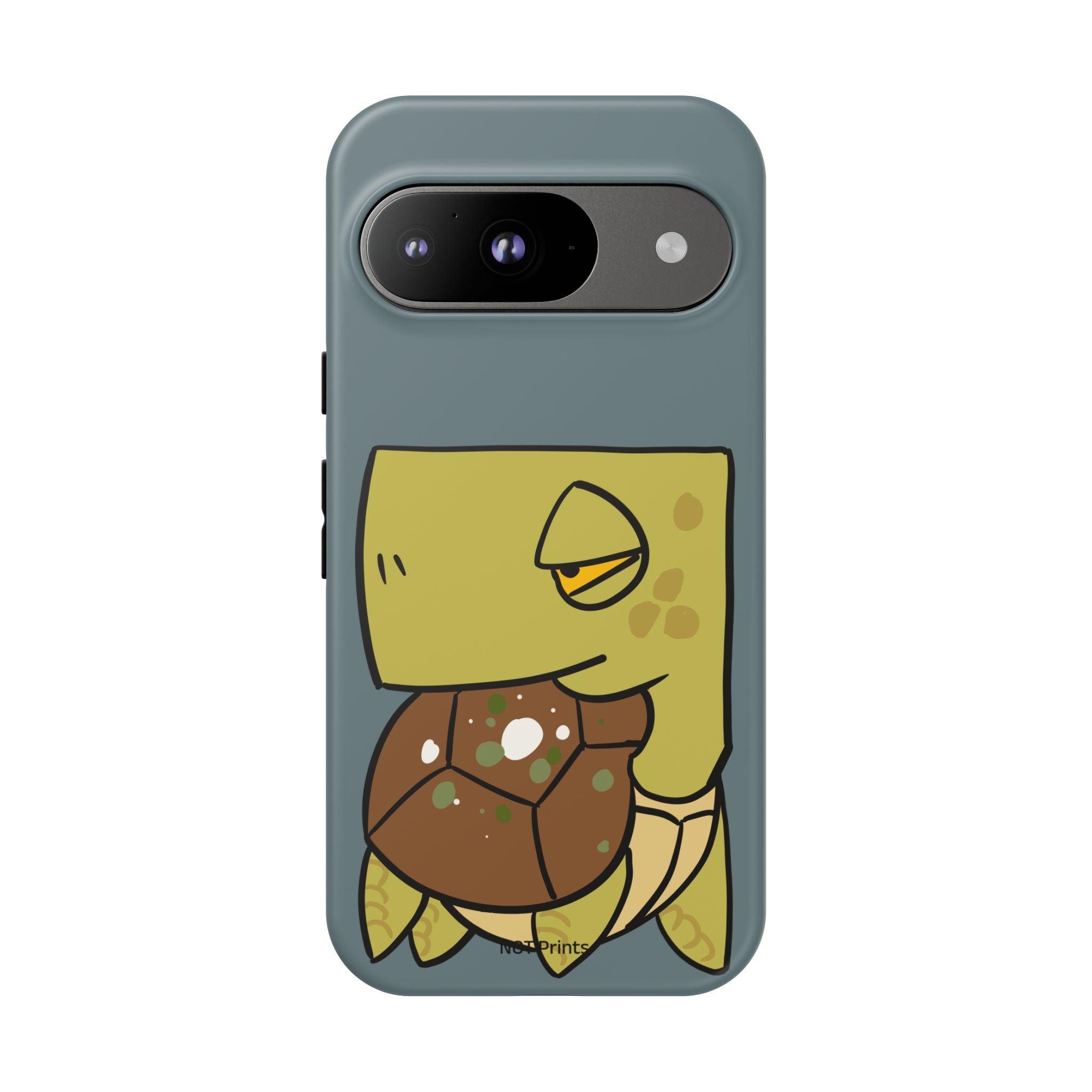 Turtle Tough Phone Case — Cute Grumpy Turtle Protective Cover
