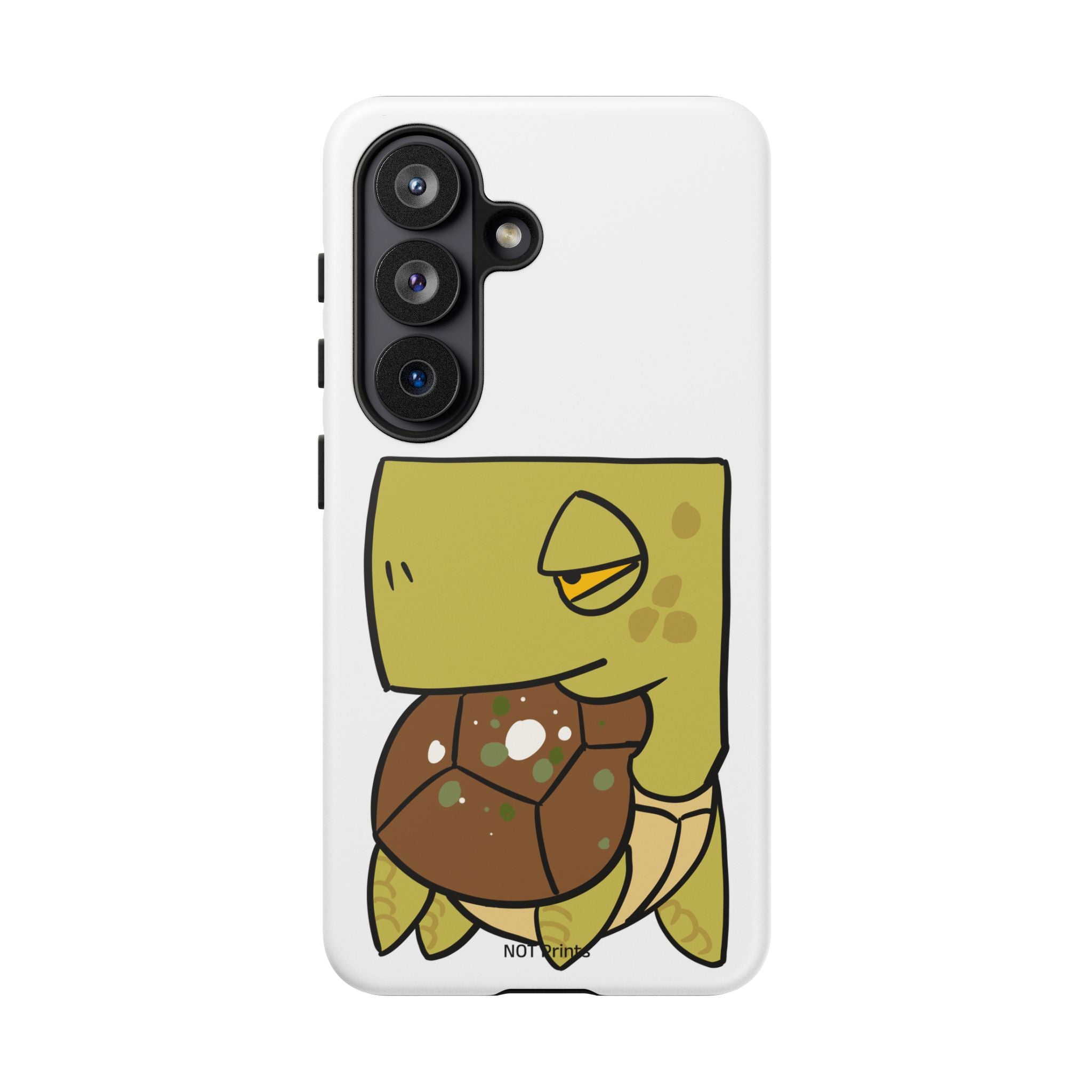 Turtle Tough Phone Case — Cute Grumpy Turtle Protective Cover