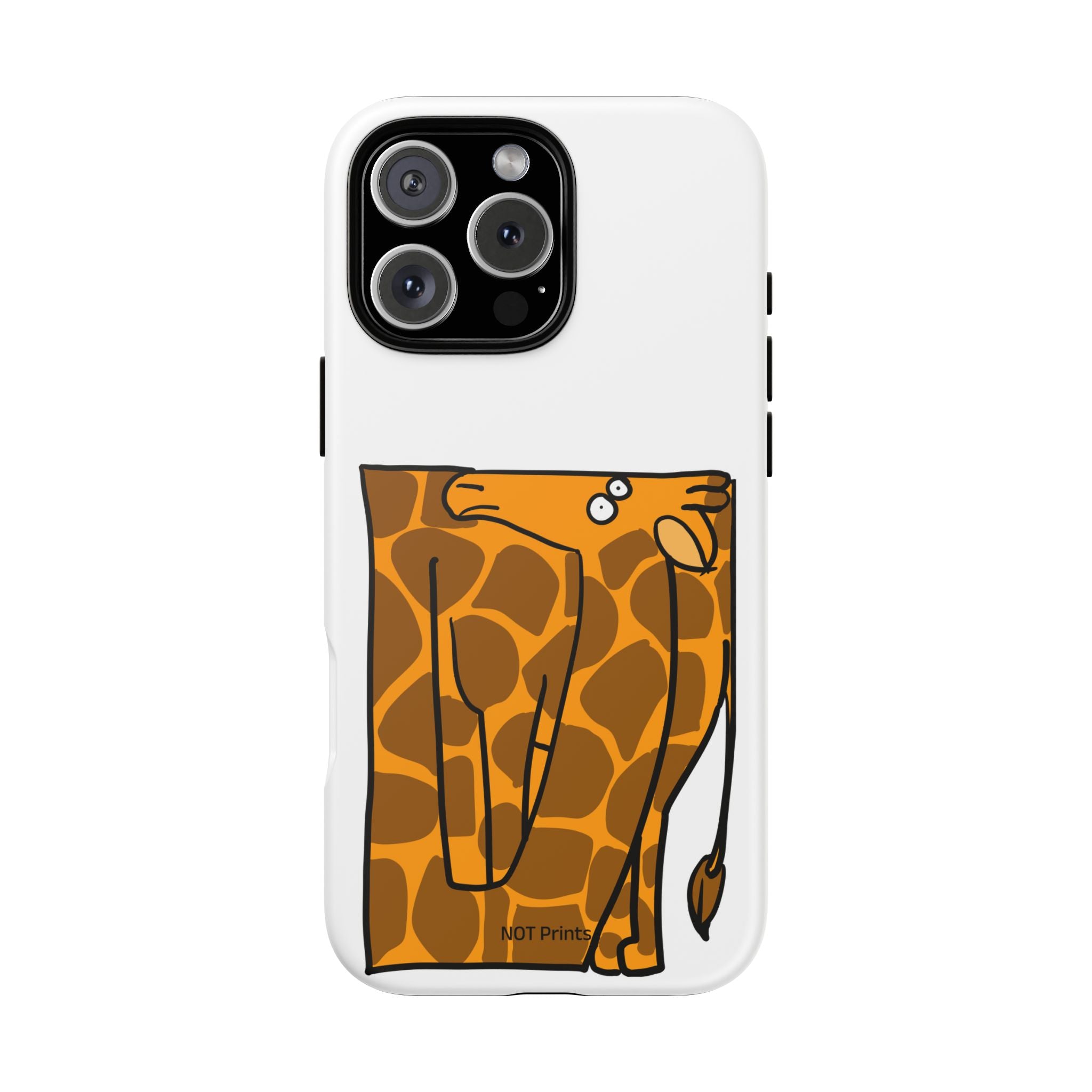 Giraffe Pocket Tough Phone Case — Cute Cartoon Giraffe with Card Slot
