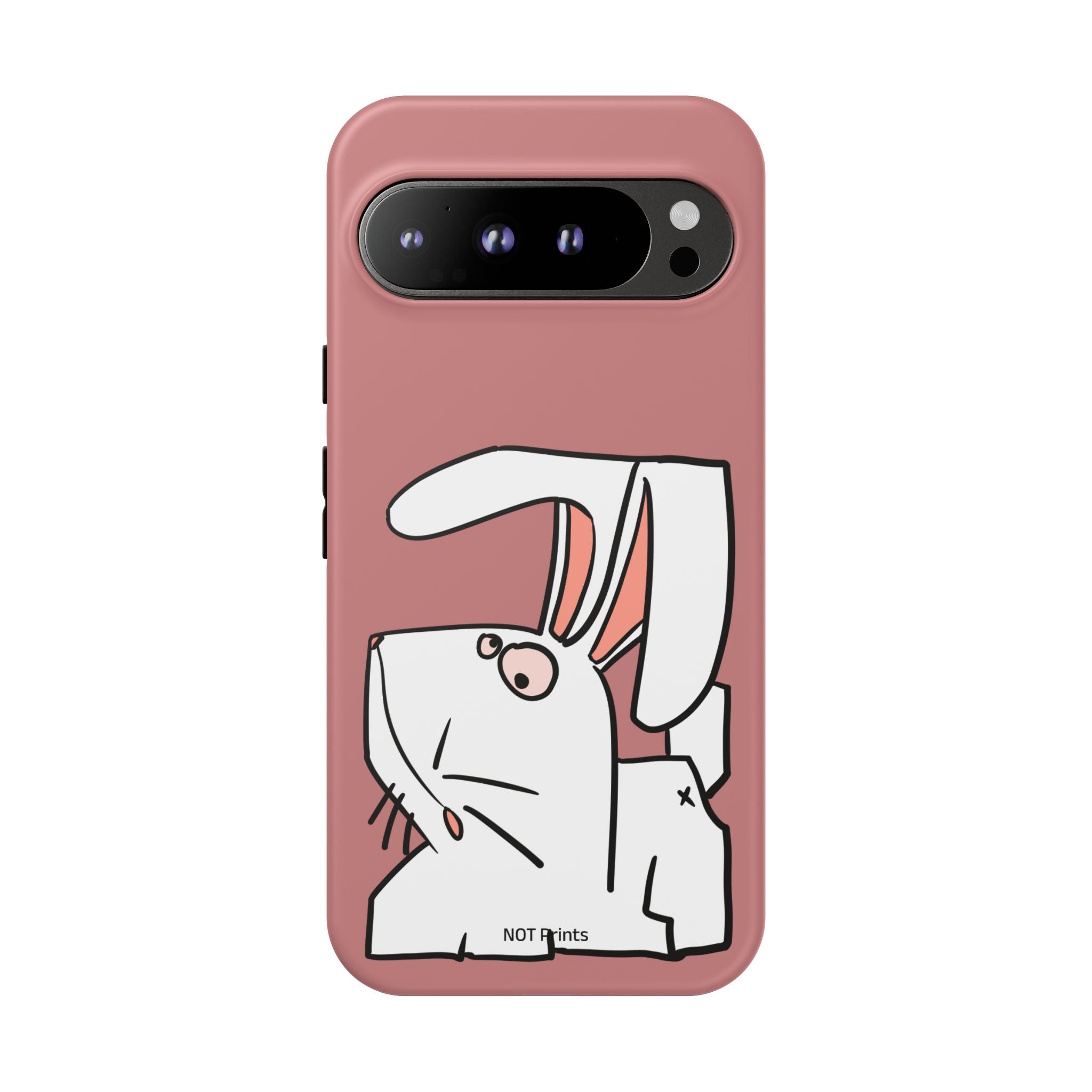 Coque de téléphone résistante Bunny Sketch — Coque iPhone Lapin Minimaliste Mignonne
