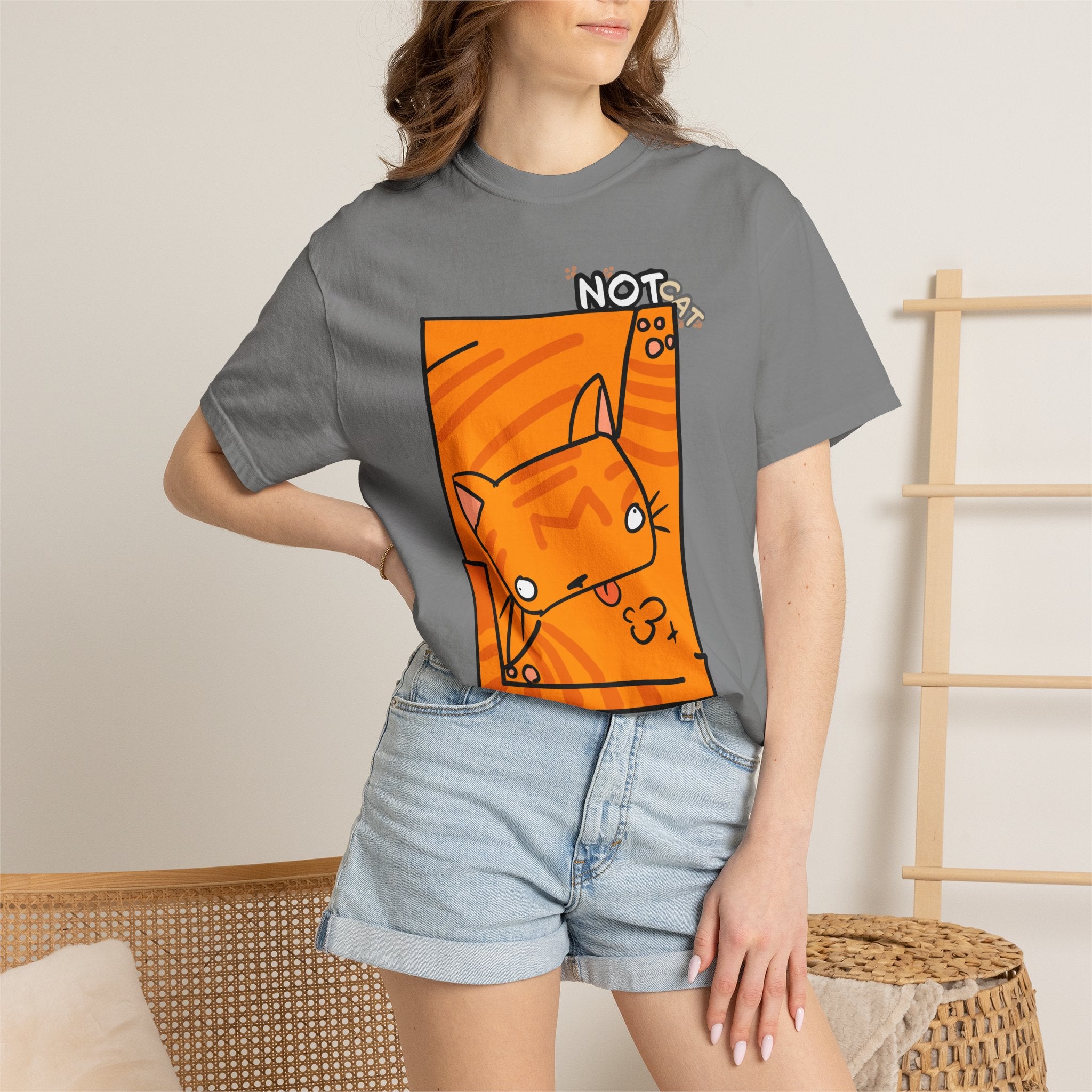 Orange Cat T-Shirt | Cute Cartoon "Not Cat" Unisex T-shirt
