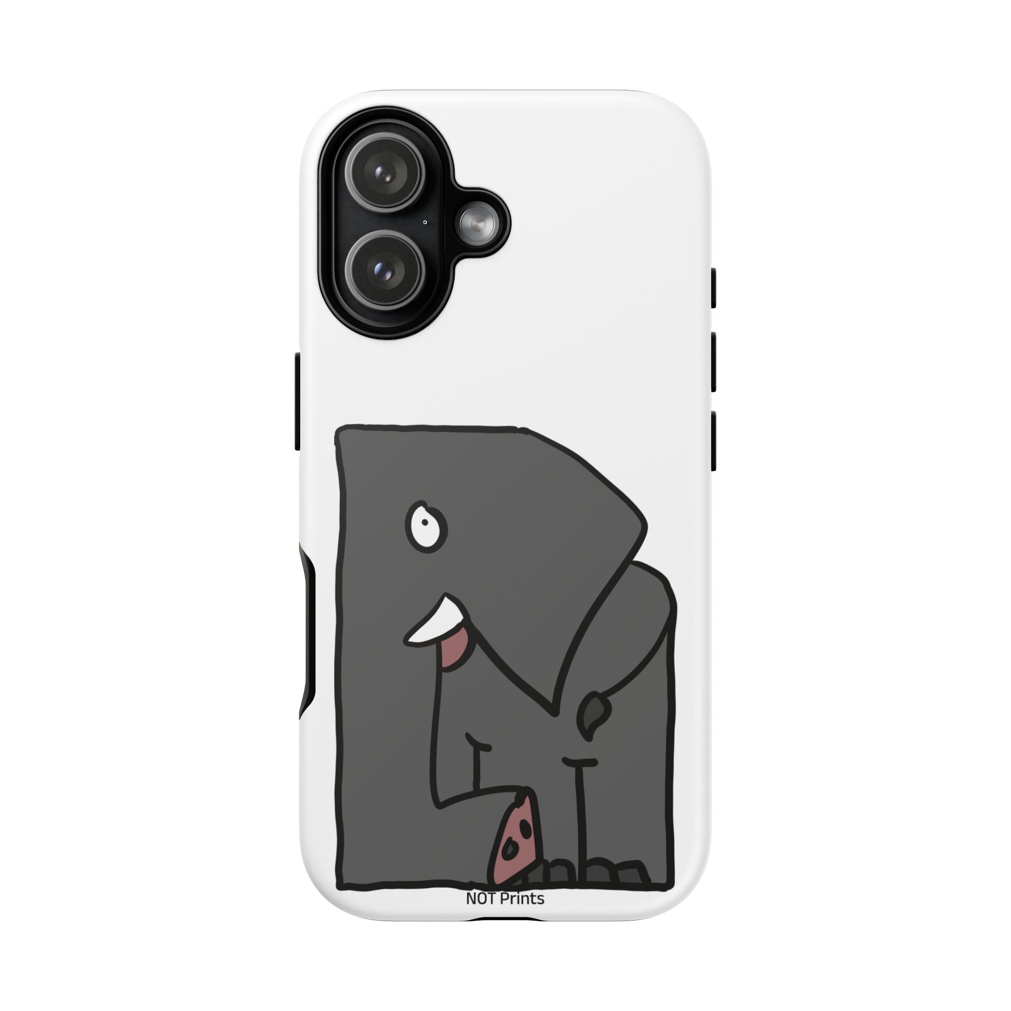 Coque de Téléphone Mignonne Éléphant Dessin Animé — Coque de Protection iPhone Amusante et Robuste