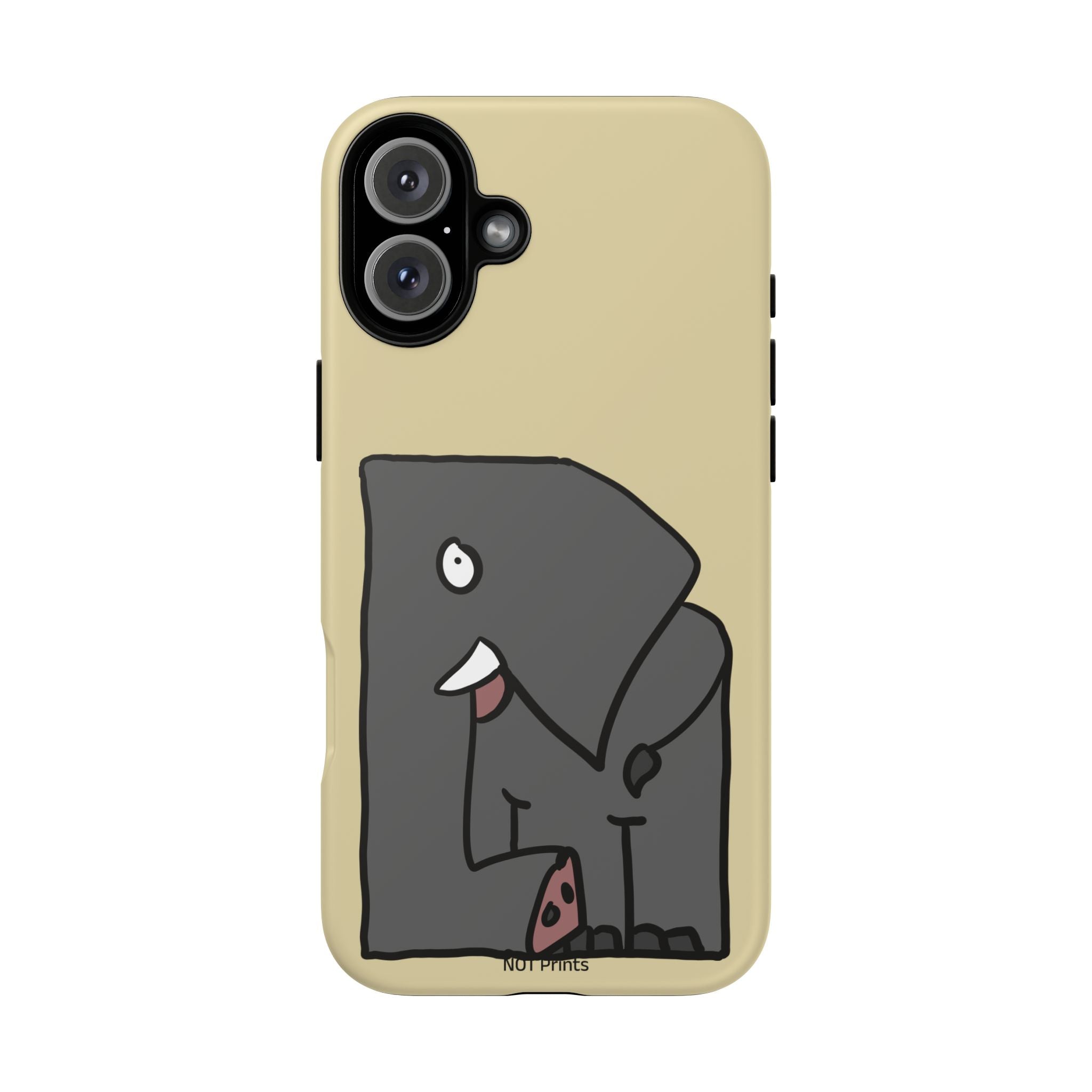 Coque de téléphone mignon éléphant de dessin animé — Coque de protection iPhone ludique et résistante