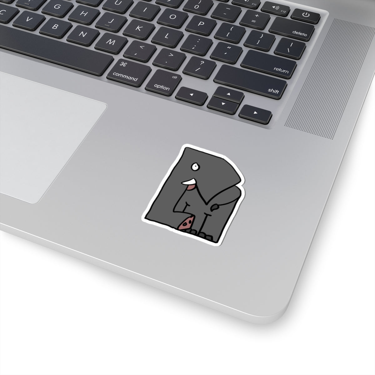 Elephant Kiss-Cut Sticker — Cute Cartoon Laptop Decal
