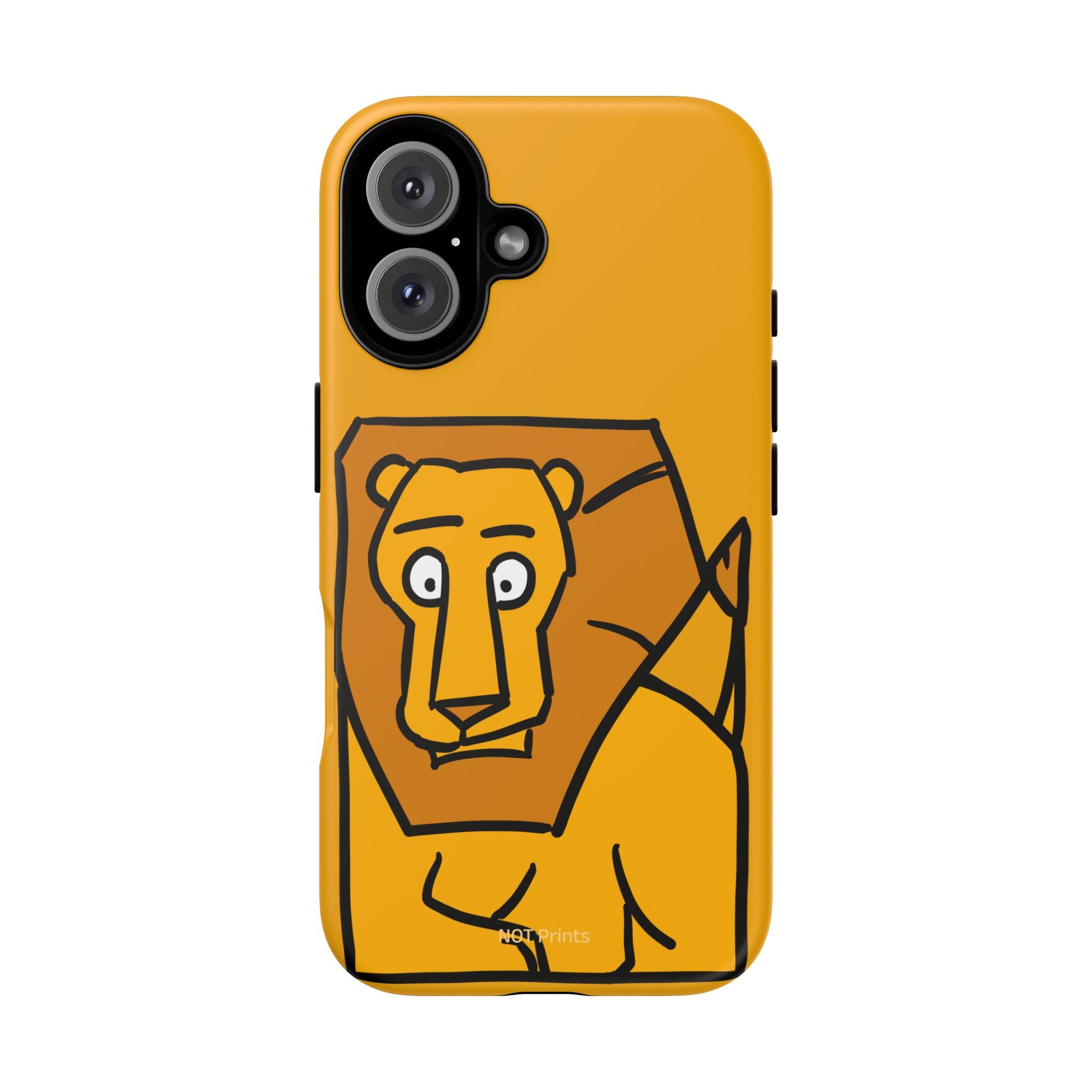 Lion Sketch Phone Case — Cute Minimalist Cartoon Lion Protective Cover