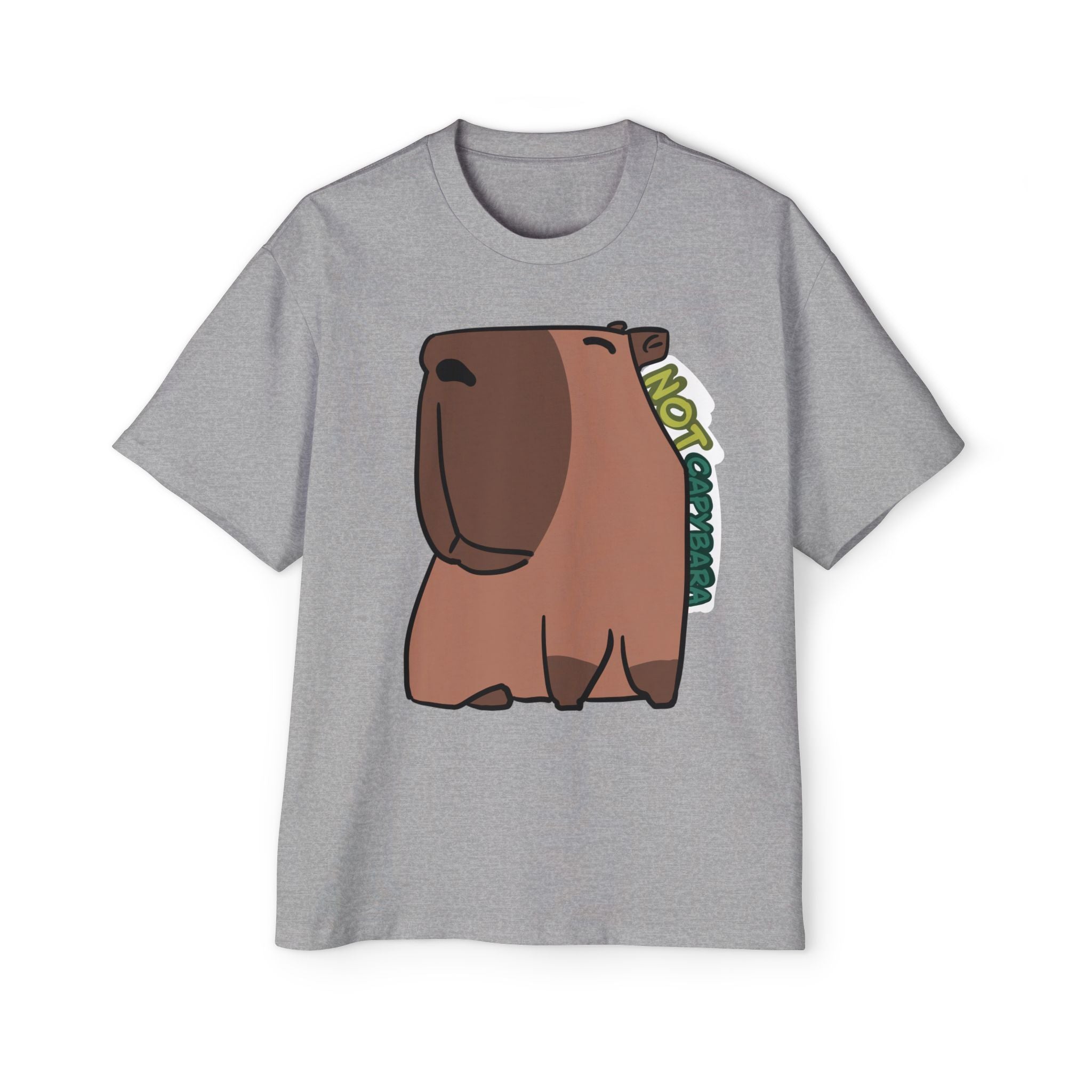 T-shirt dessin animé Capybara – T-shirt graphique oversize « Not Capybara »