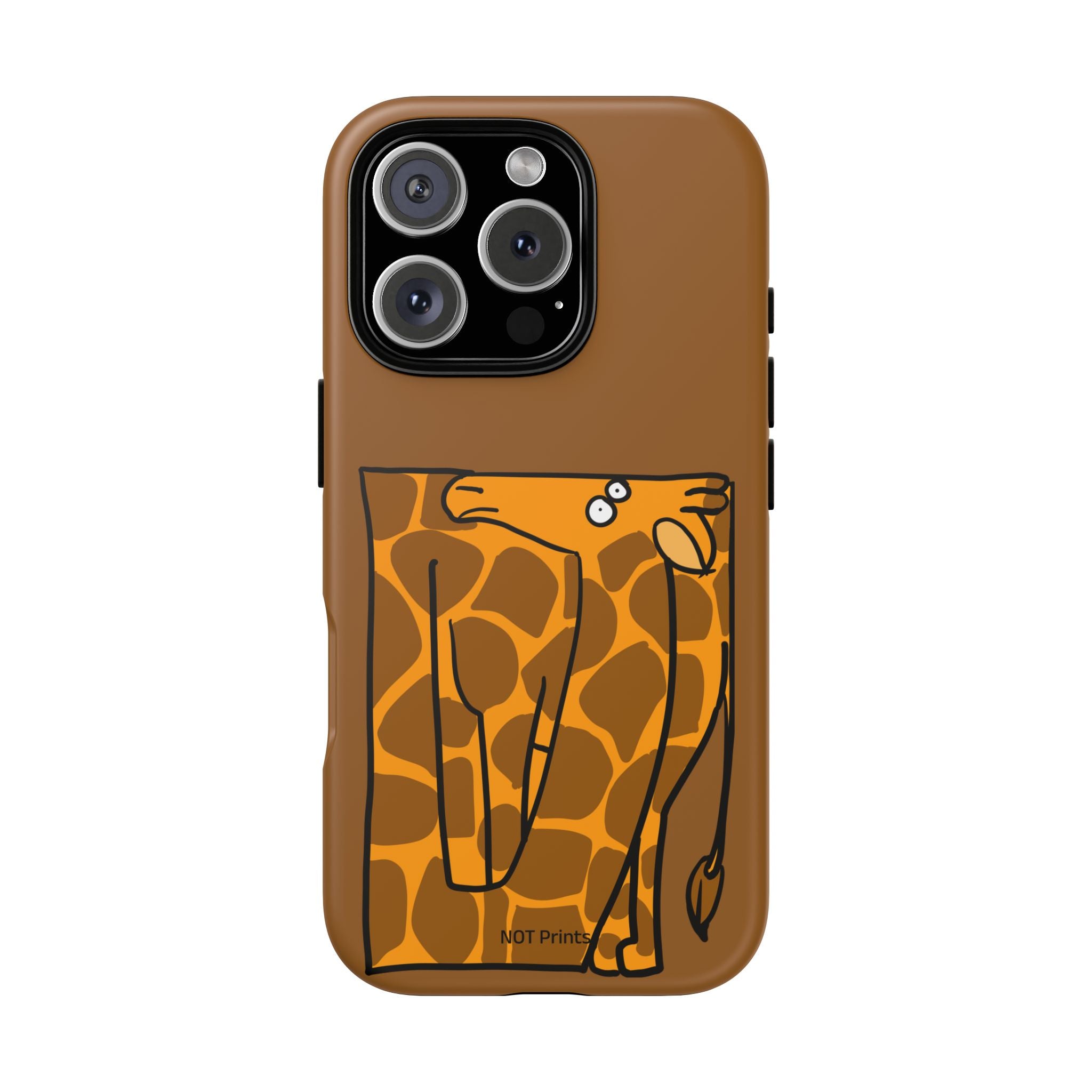 Giraffe Pocket Tough Phone Case — Cute Cartoon Giraffe with Card Slot