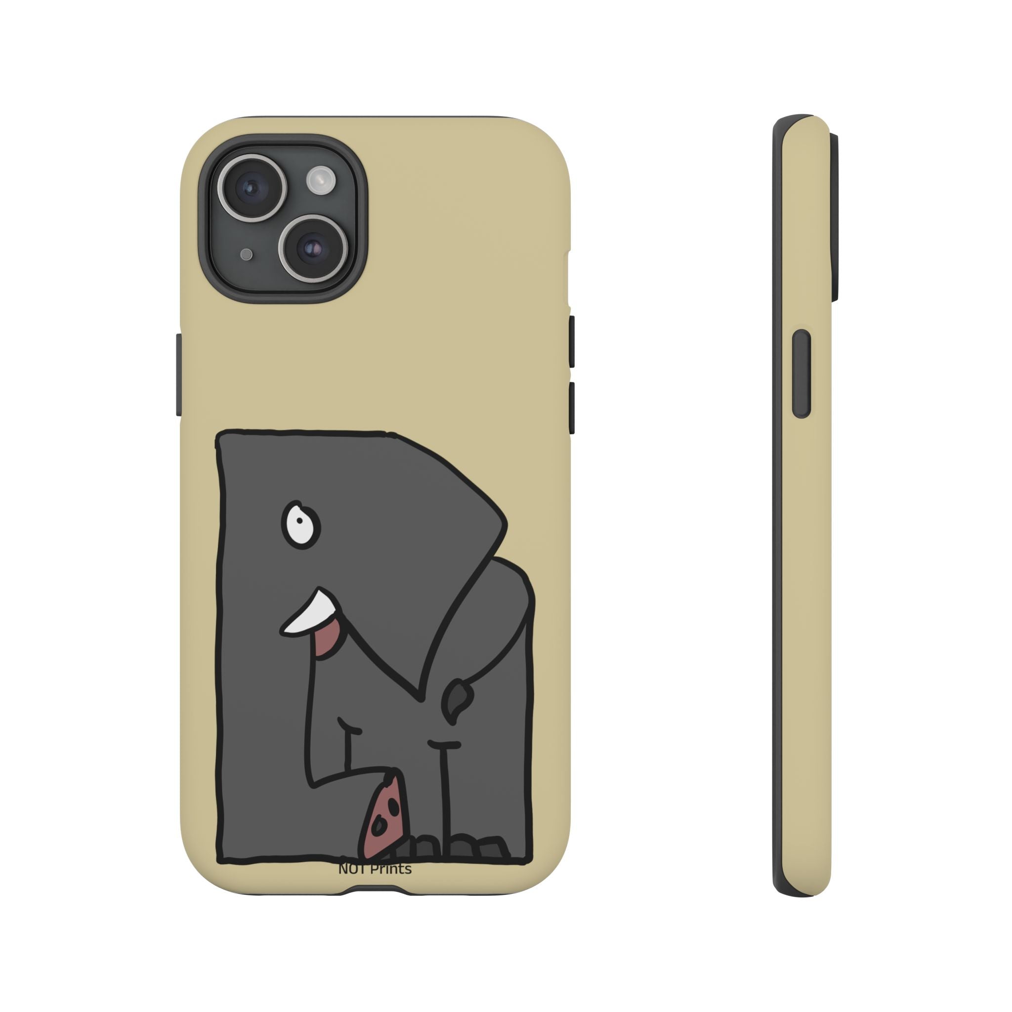 Coque de téléphone mignon éléphant de dessin animé — Coque de protection iPhone ludique et résistante