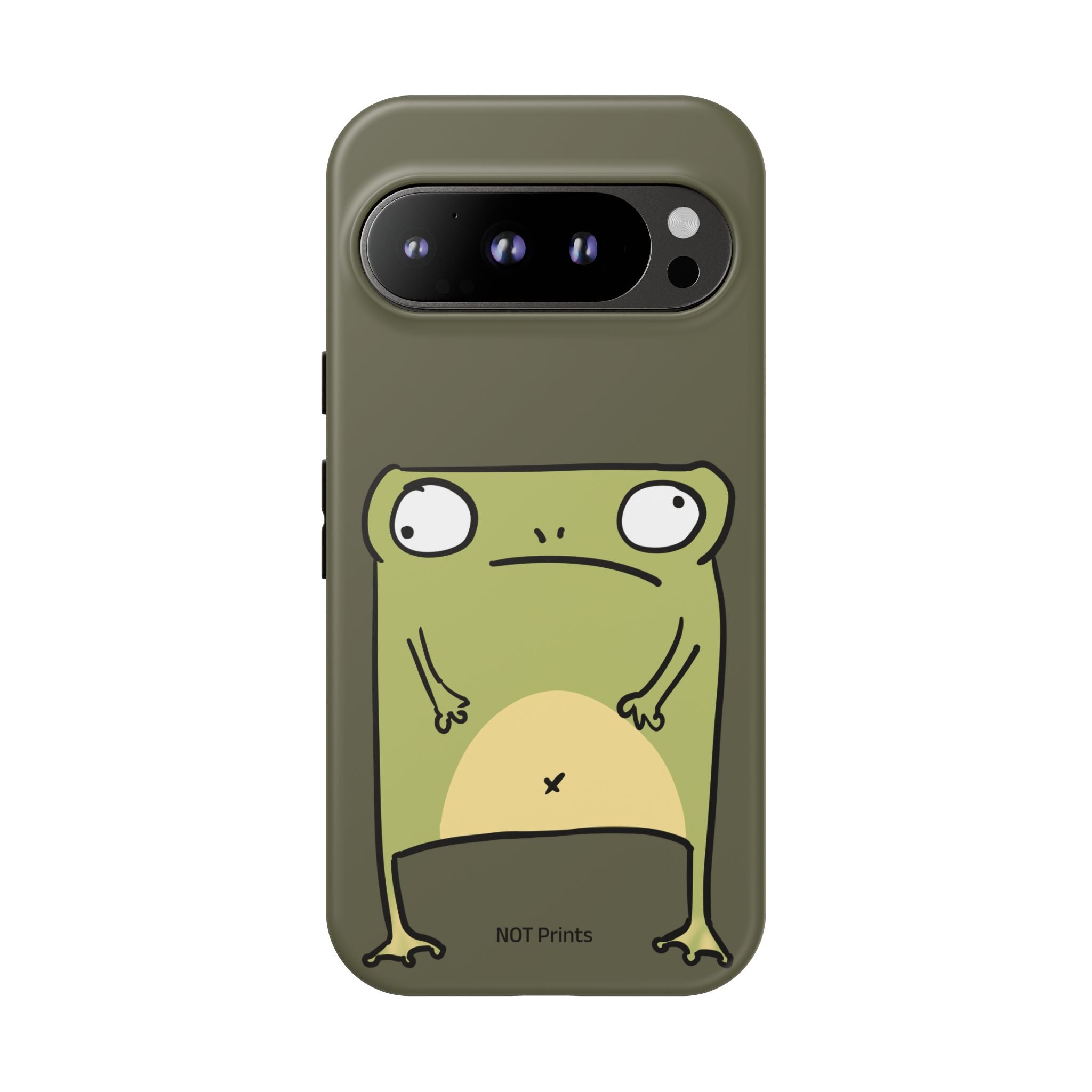 Funny Frog Phone Case — Cute Grumpy Frog Protective Phone Cover