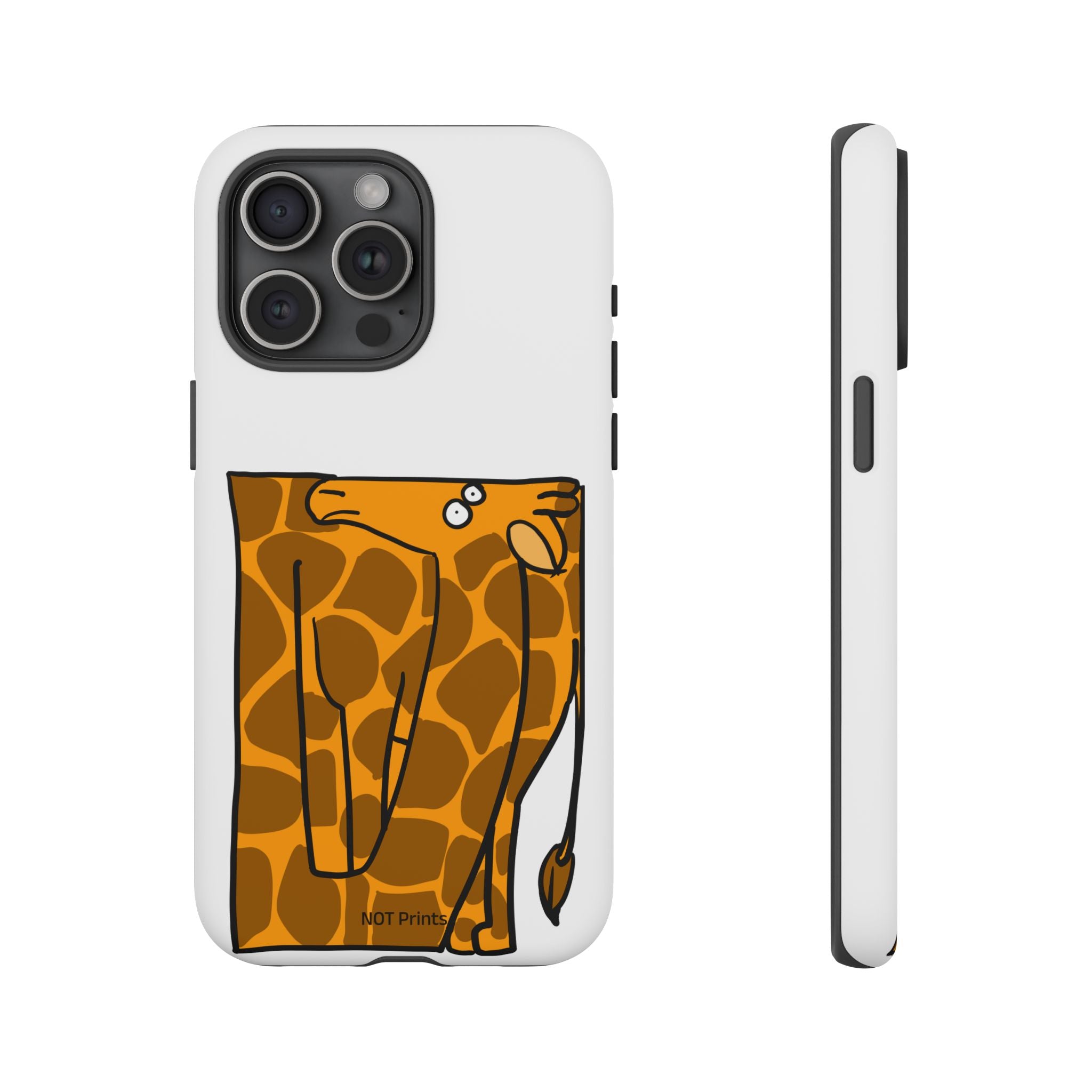 Giraffe Pocket Tough Phone Case — Cute Cartoon Giraffe with Card Slot
