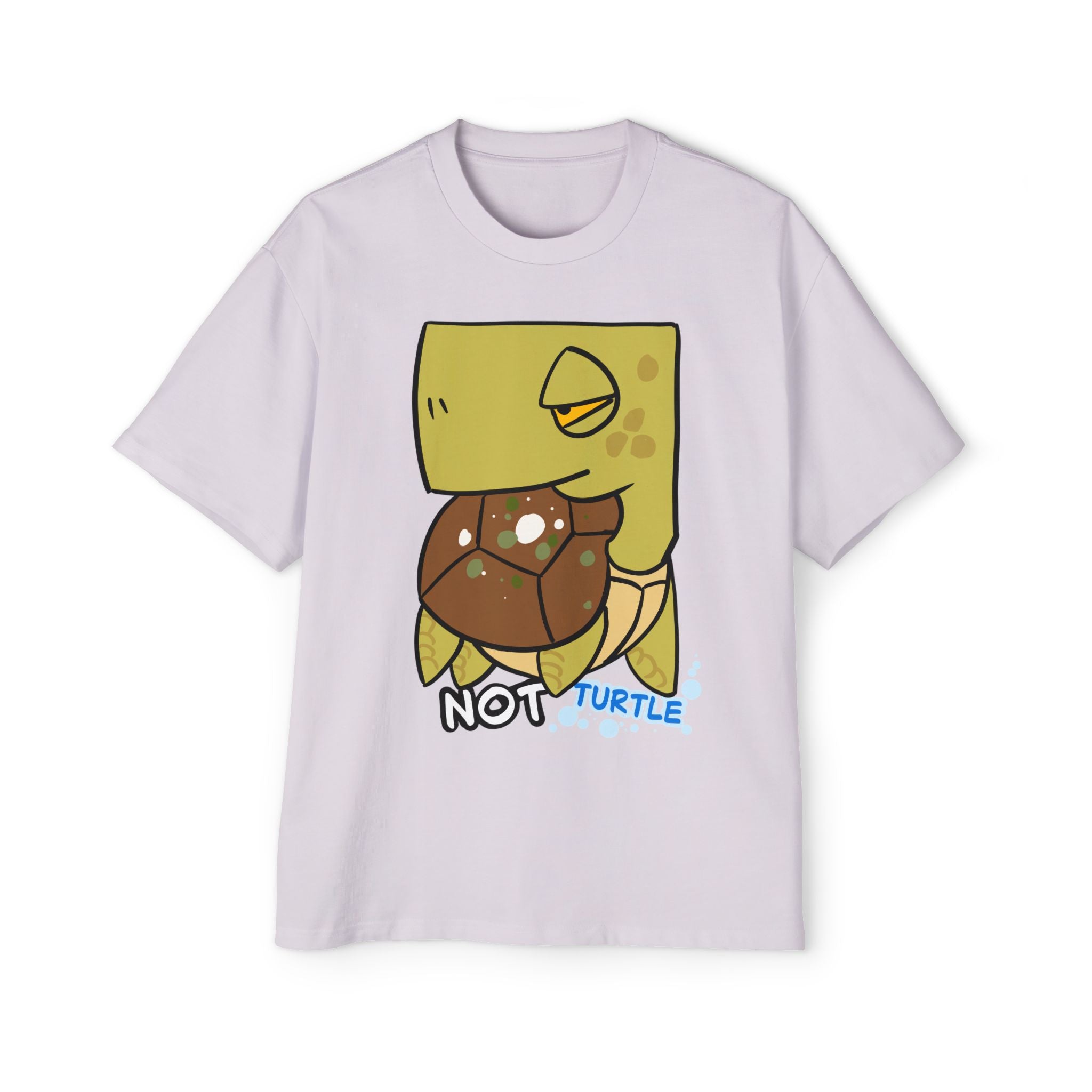 Turtle Graphic Tee — Cute "NOT TURTLE" Illustration Men’s Oversized Shirt