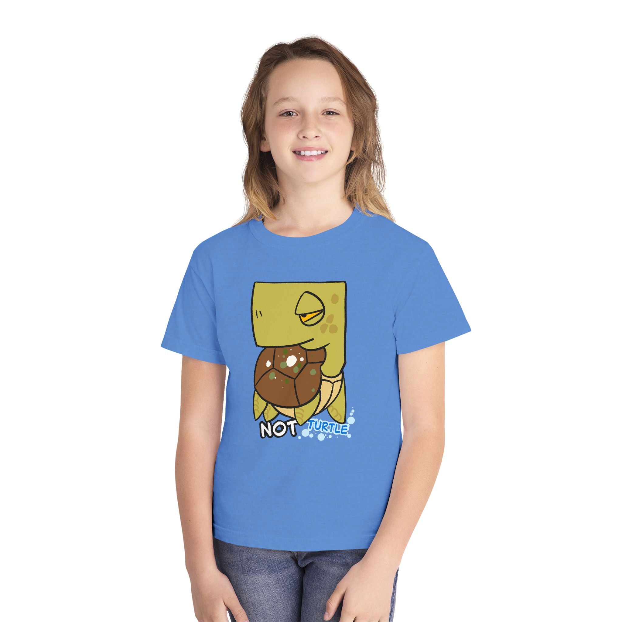 Turtle Youth Tee — Cute "Not Turtle" Cartoon Turtle Kid Shirt