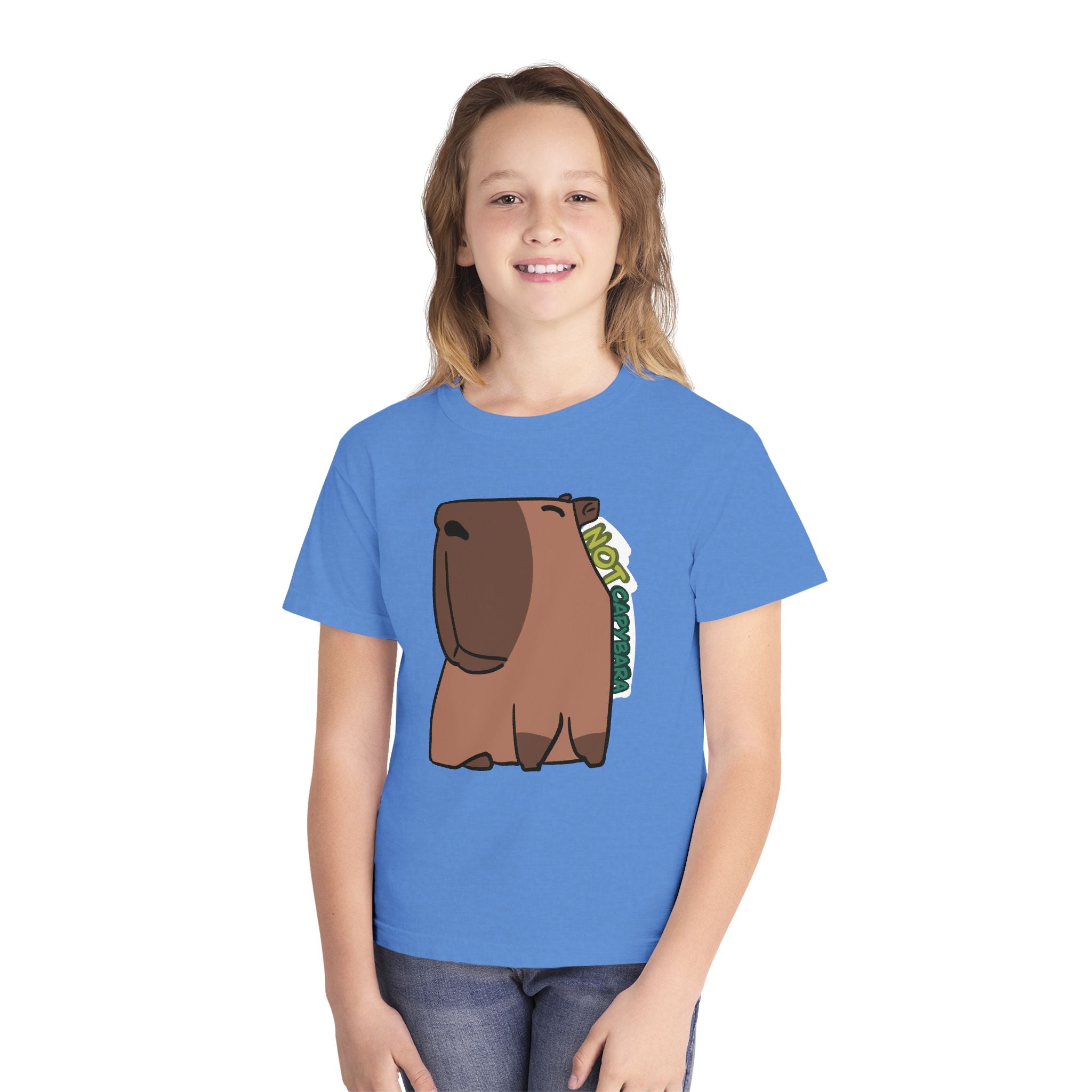 T-shirt graphique enfant Capybara – Adorable T-shirt enfant « Pas un capybara »