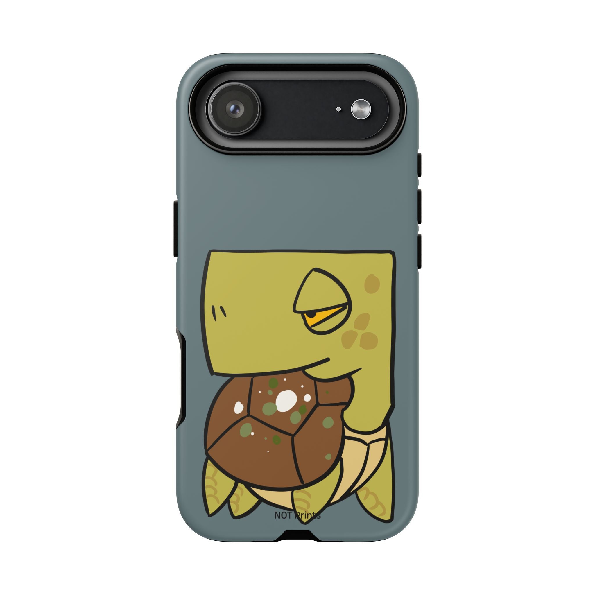 Turtle Tough Phone Case — Cute Grumpy Turtle Protective Cover