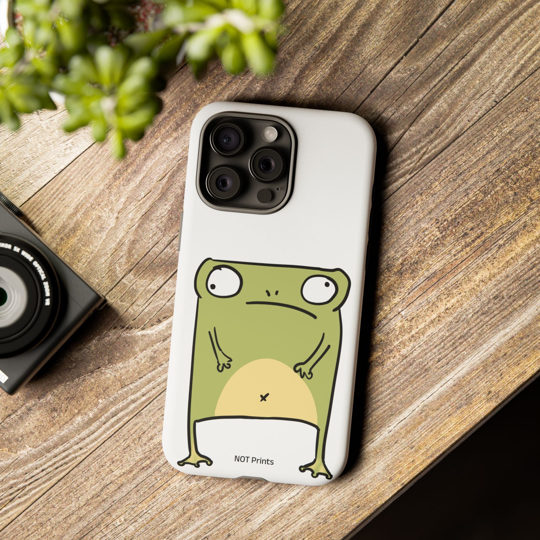 Funny Frog Tough Phone Case — Cute Stubborn Frog Protective iPhone Case