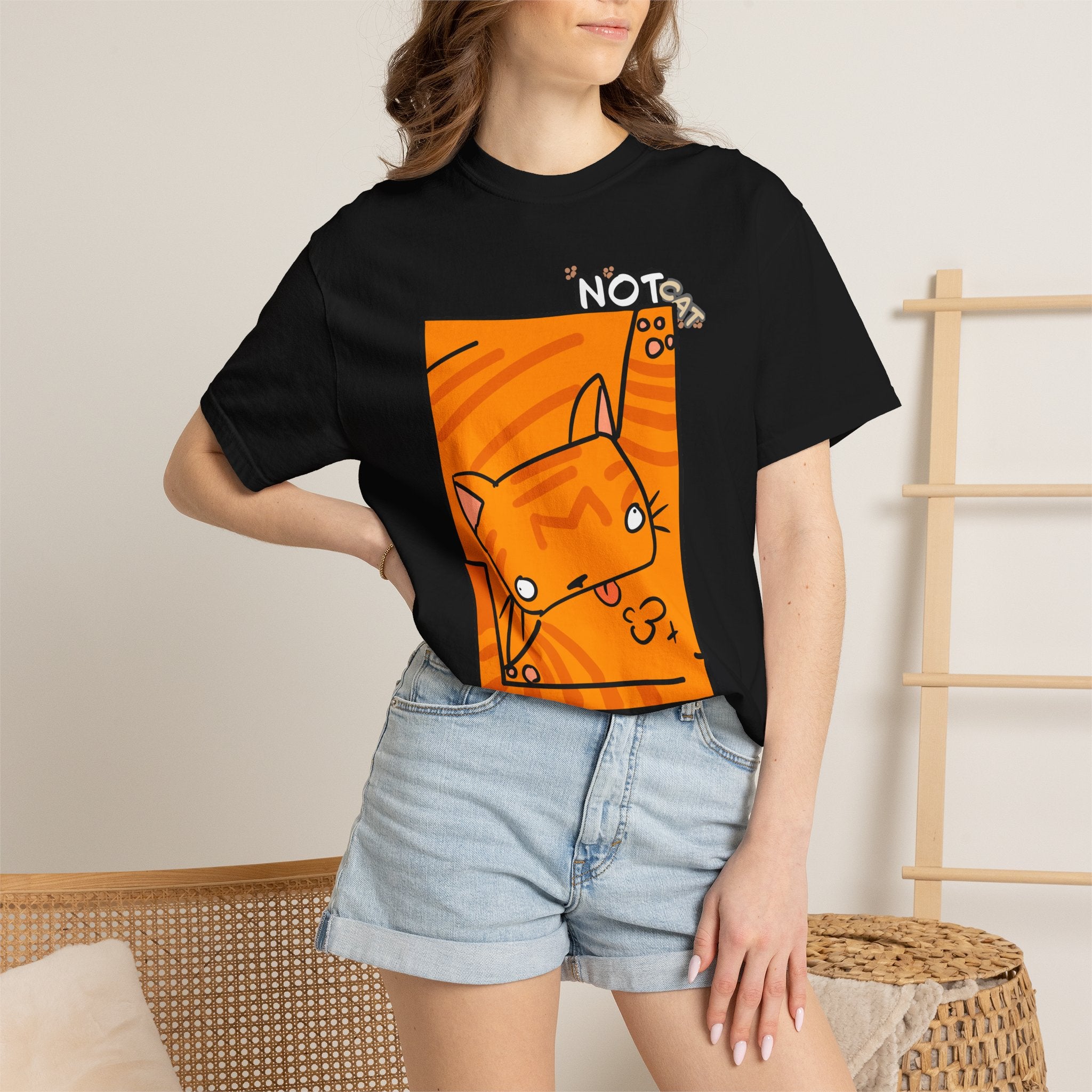 Orange Cat T-Shirt | Cute Cartoon "Not Cat" Unisex T-shirt