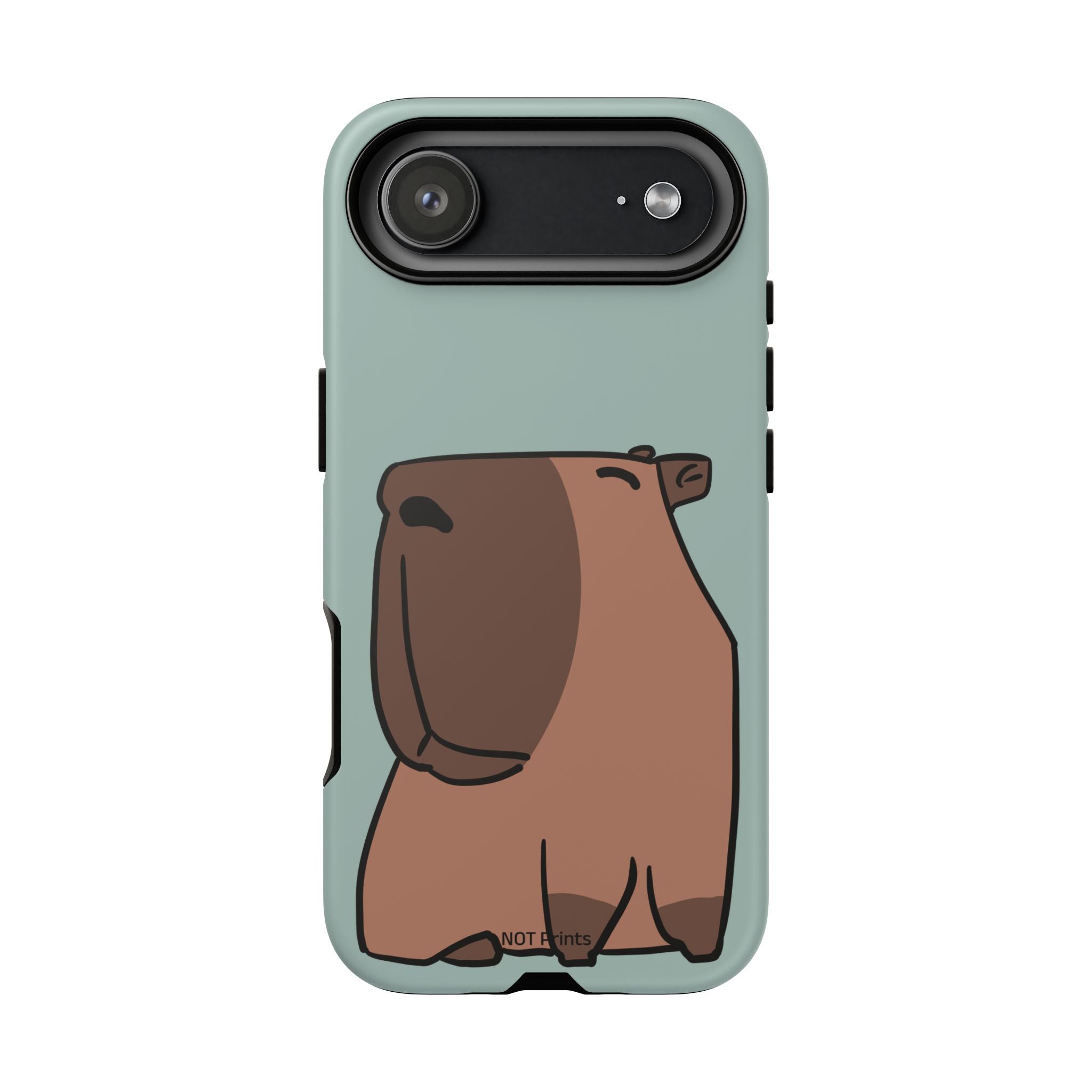 Coque de téléphone mignon ours - Coque de protection iPhone ours brun dessin animé minimaliste