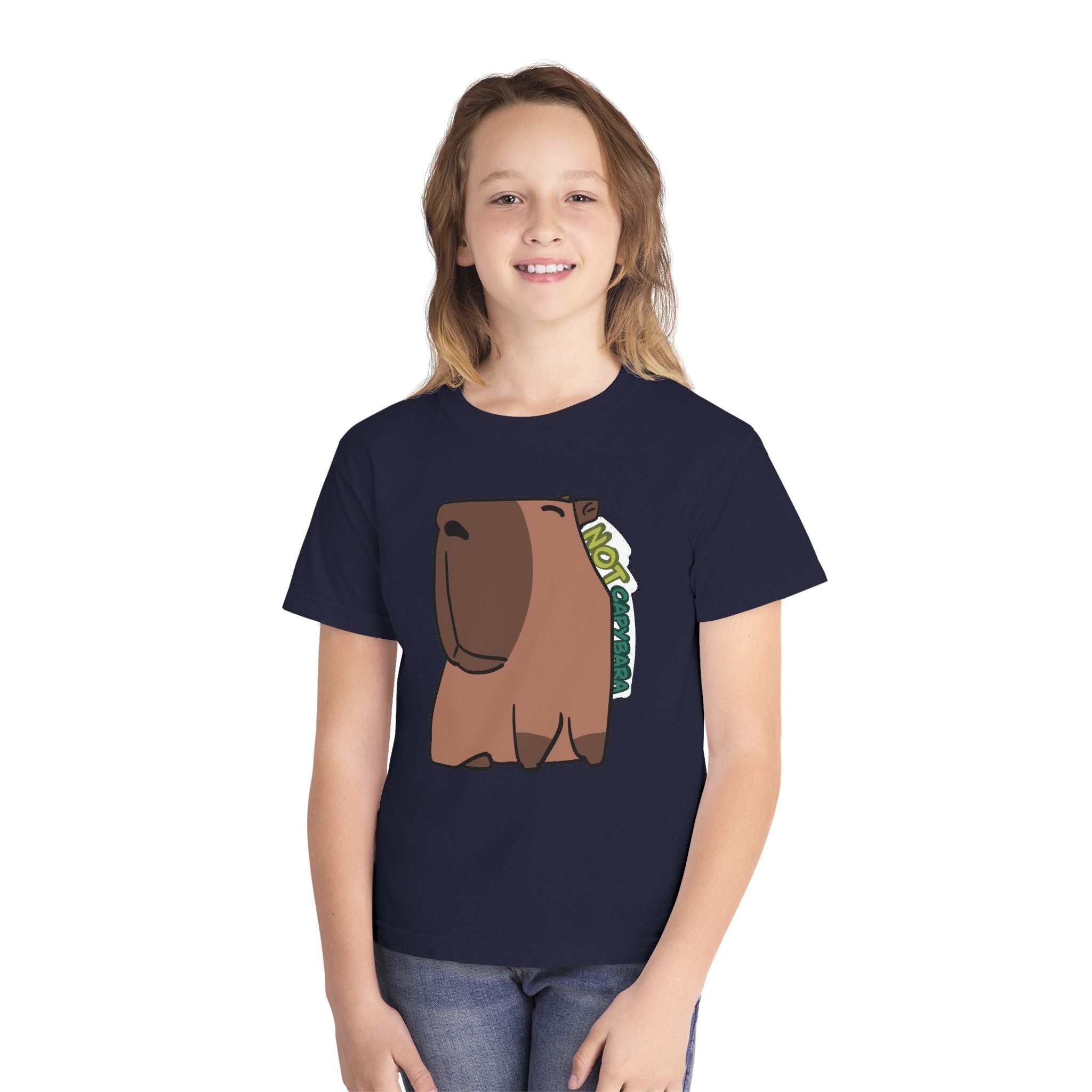 T-shirt graphique enfant Capybara – Adorable T-shirt enfant « Pas un capybara »