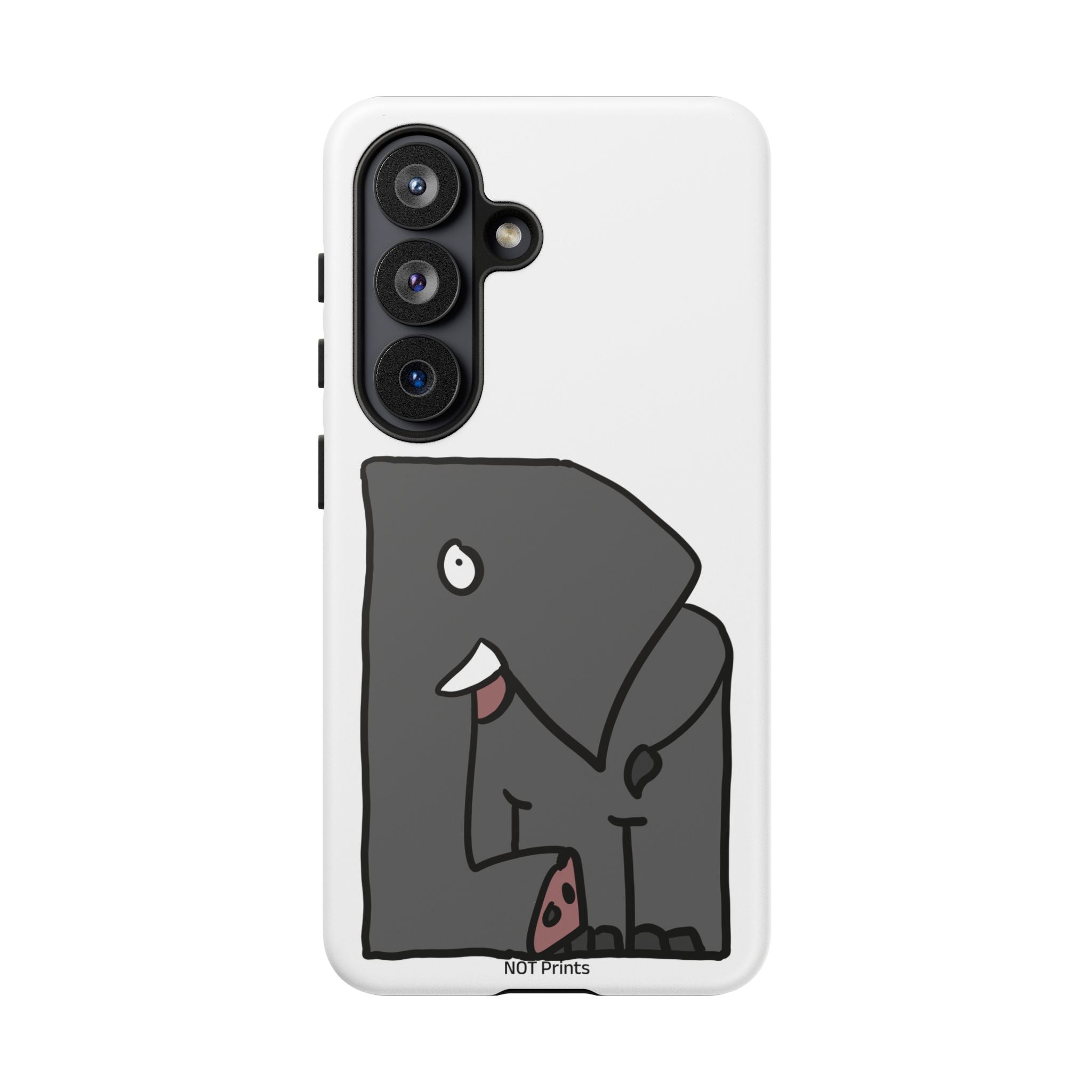 Coque de Téléphone Mignonne Éléphant Dessin Animé — Coque de Protection iPhone Amusante et Robuste