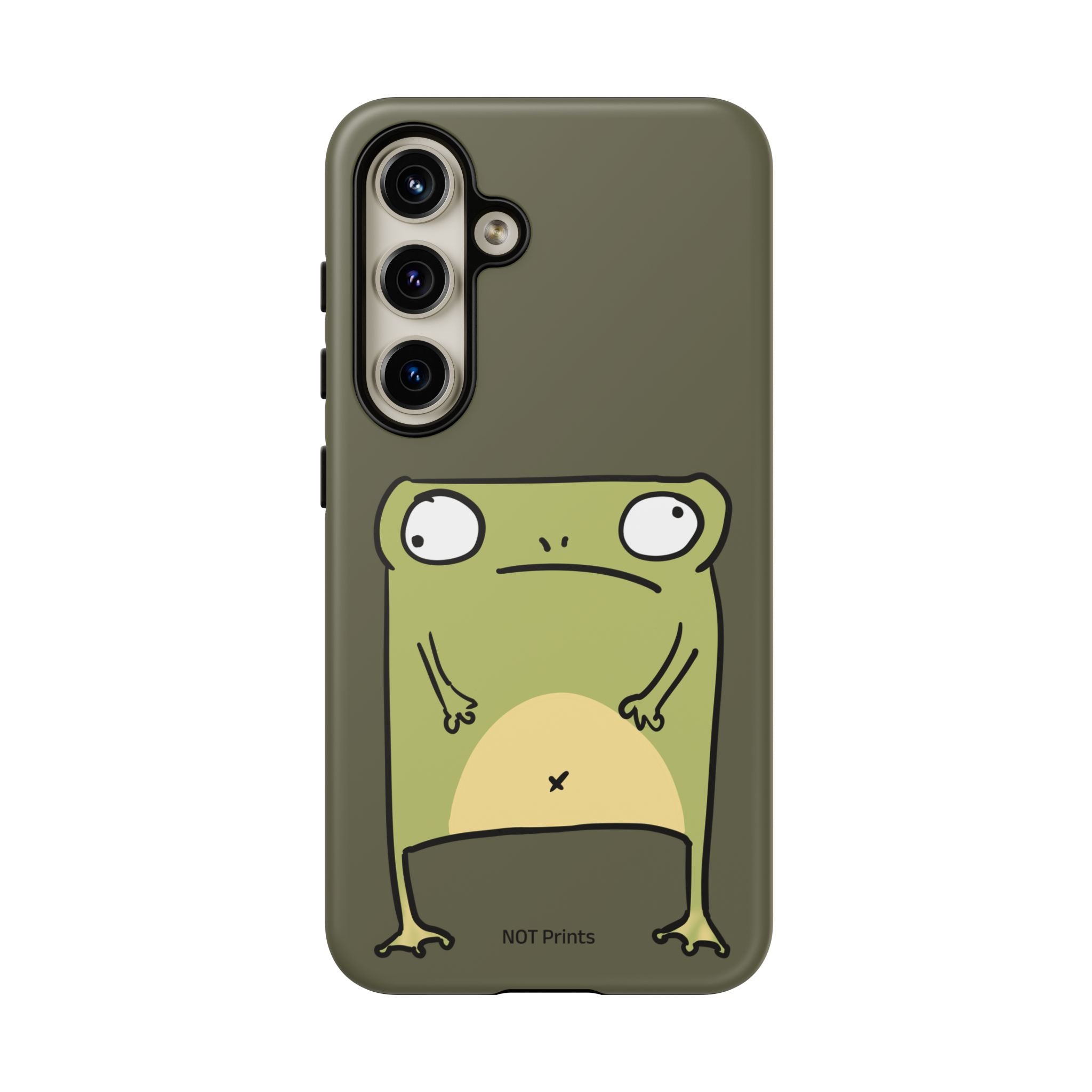 Funny Frog Phone Case — Cute Grumpy Frog Protective Phone Cover