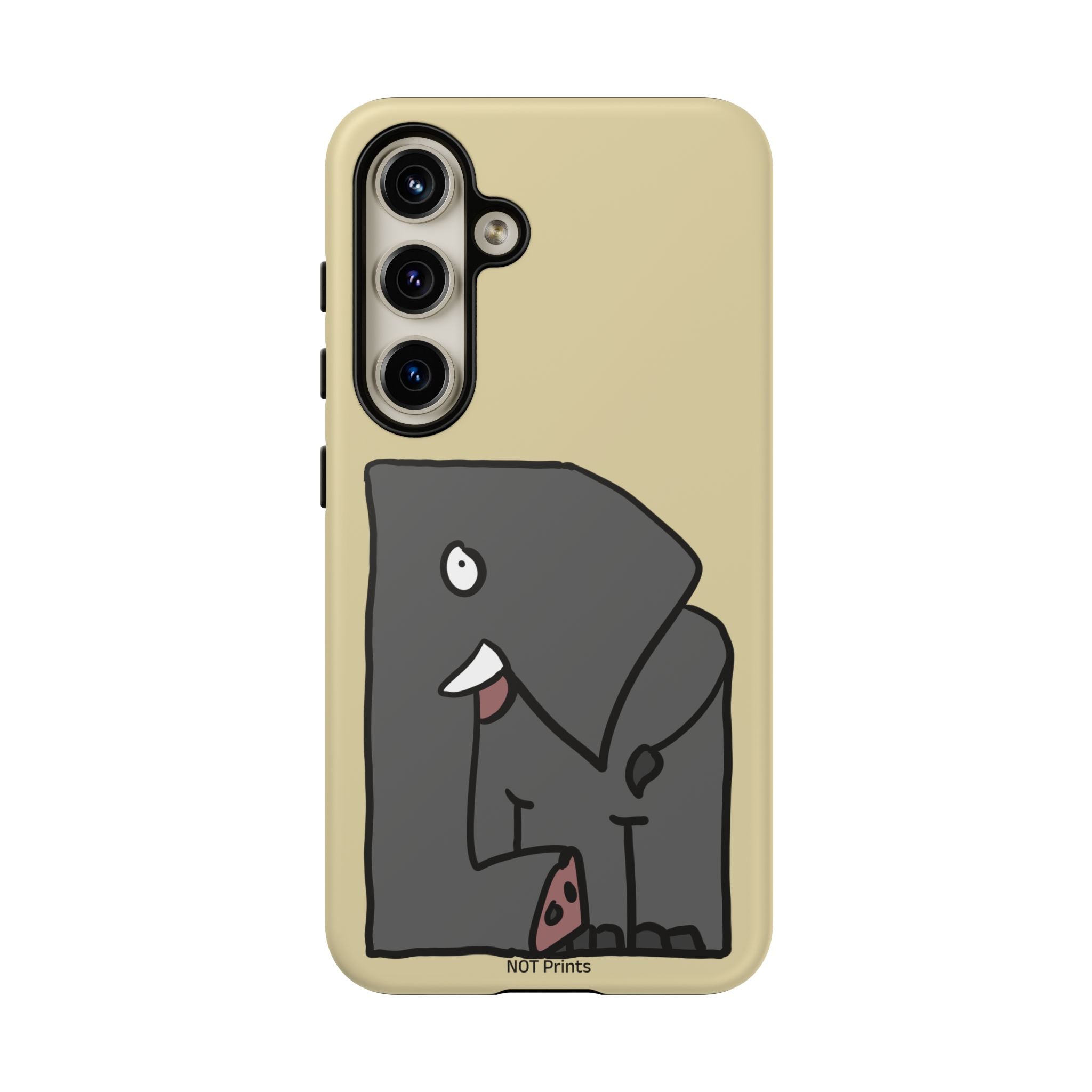 Coque de téléphone mignon éléphant de dessin animé — Coque de protection iPhone ludique et résistante