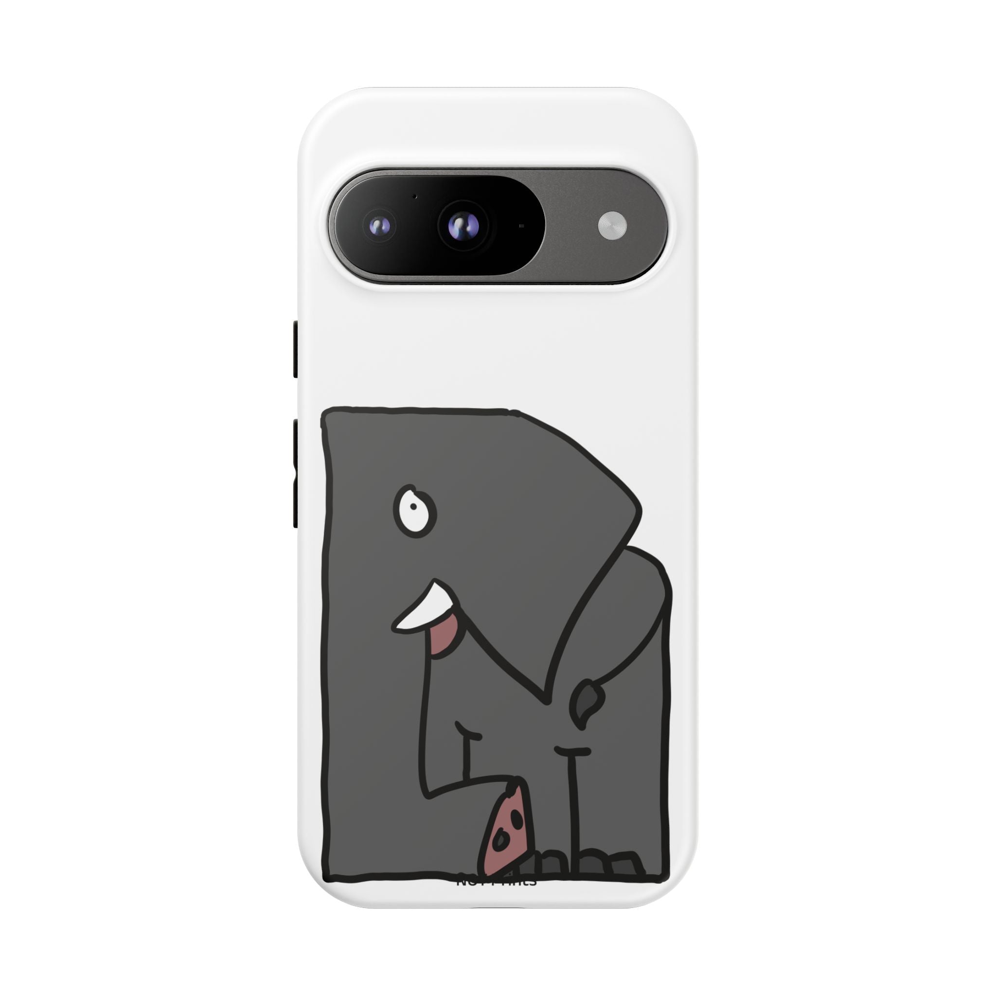 Coque de Téléphone Mignonne Éléphant Dessin Animé — Coque de Protection iPhone Amusante et Robuste