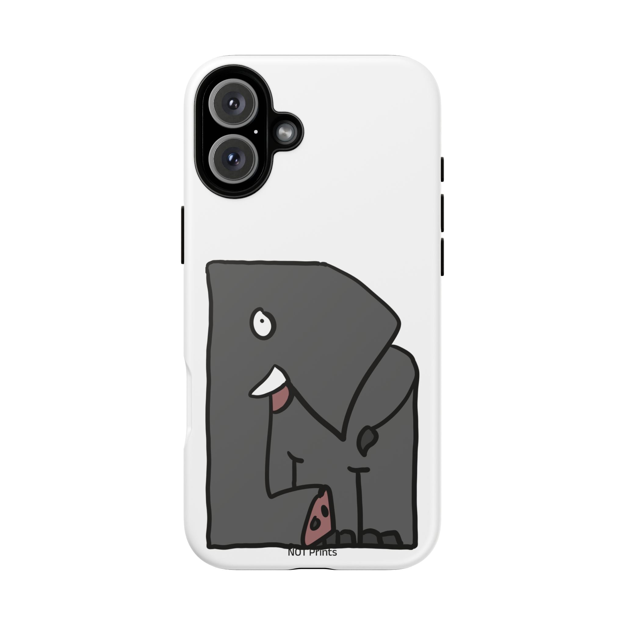 Coque de Téléphone Mignonne Éléphant Dessin Animé — Coque de Protection iPhone Amusante et Robuste