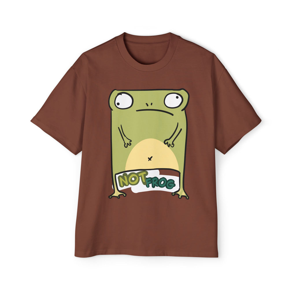 Funny 'Not Frog' Graphic Tee — Cute Cartoon Amphibian Oversized Shirt