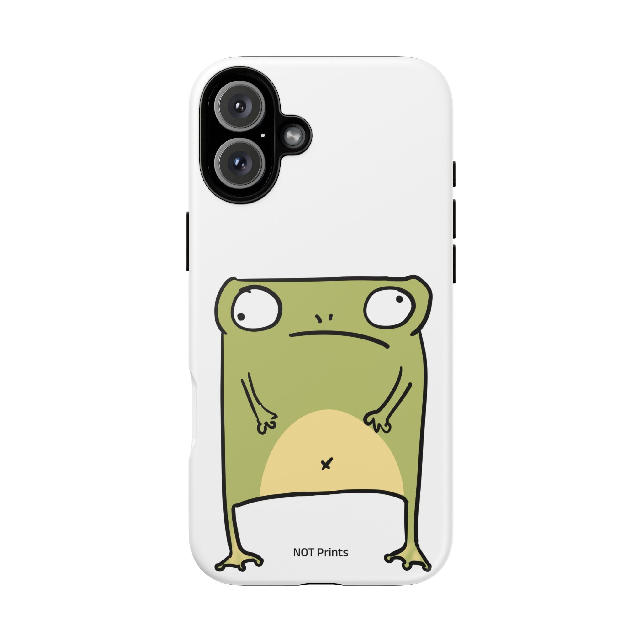 Funny Frog Tough Phone Case — Cute Stubborn Frog Protective iPhone Case