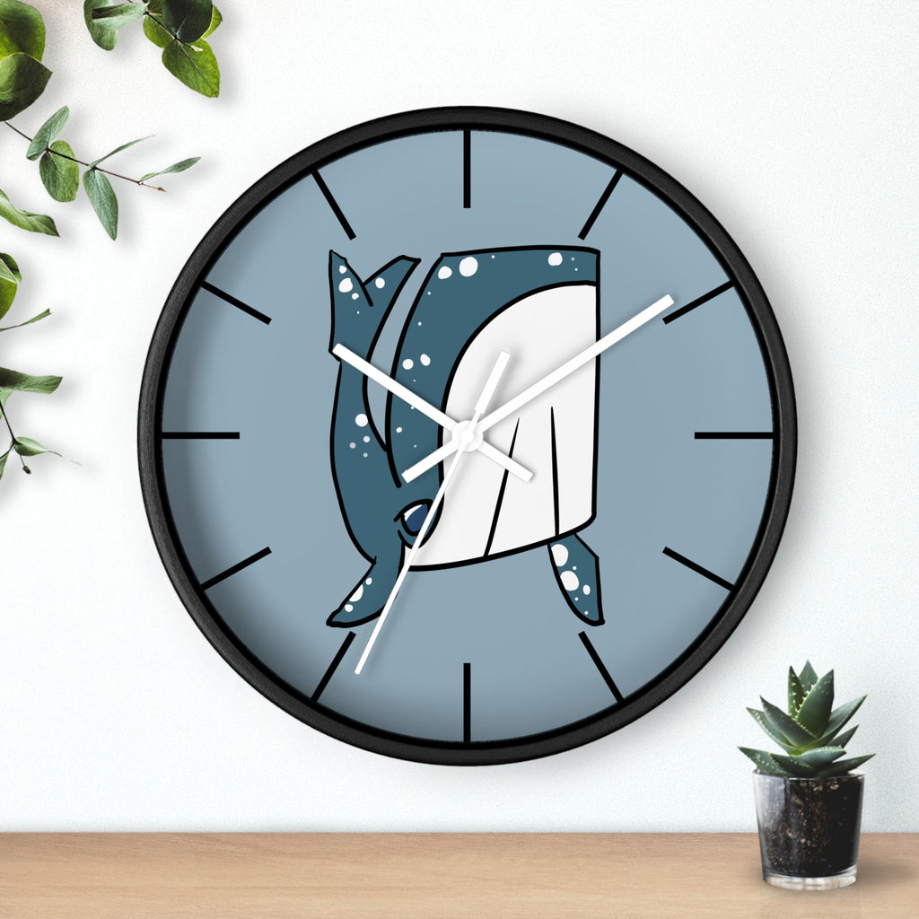Whale Shark Wall Clock — Cute Nautical Ocean Decor, Marine Life Gift