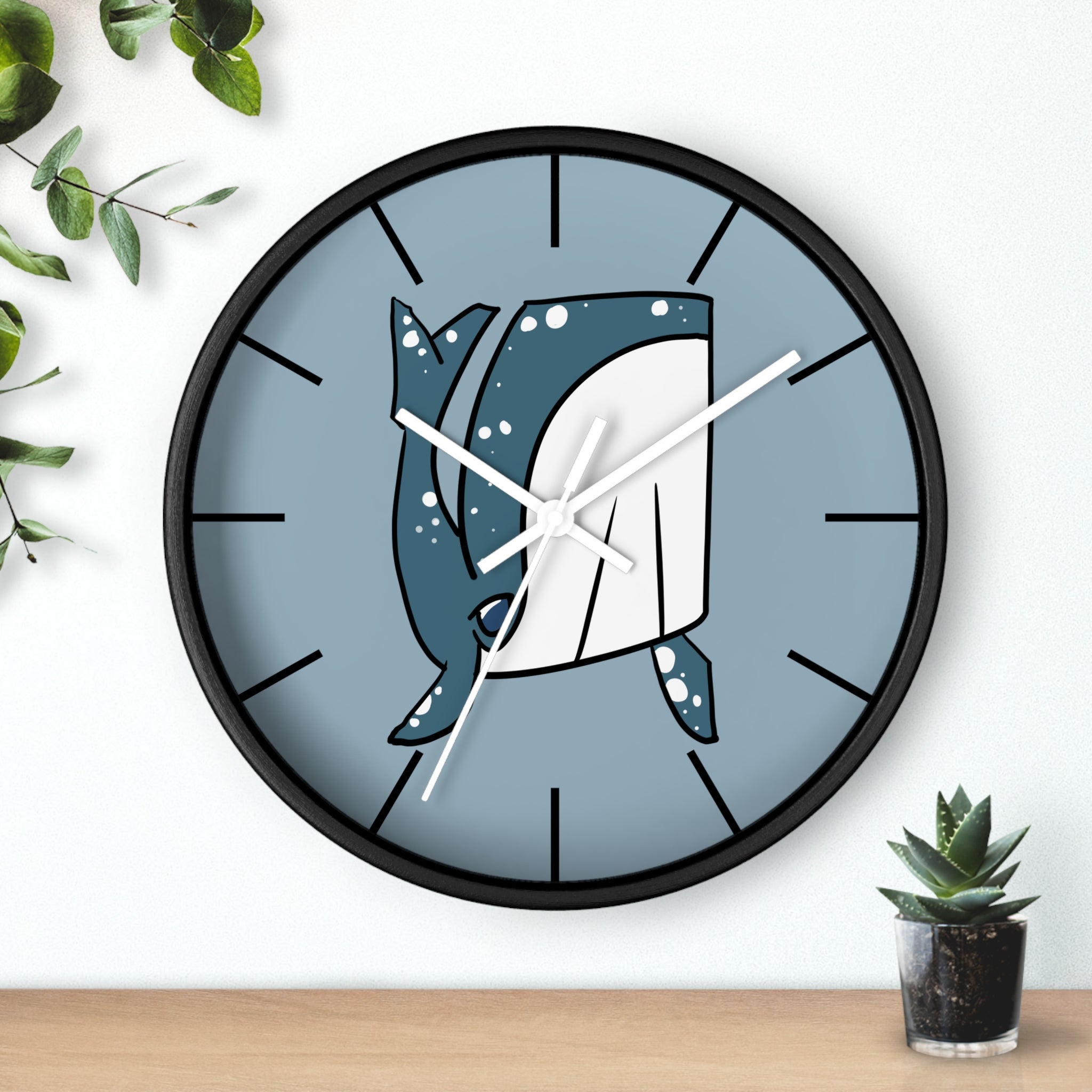 Whale Shark Wall Clock — Cute Nautical Ocean Decor, Marine Life Gift
