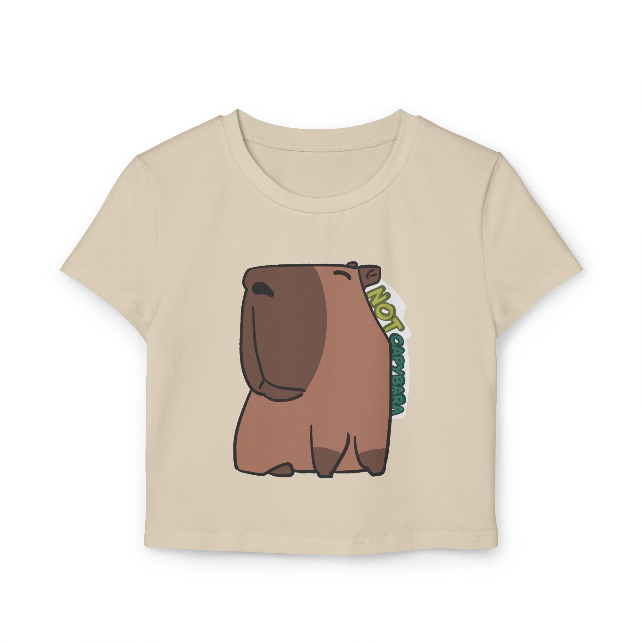 T-shirt court mignon Capybara — T-shirt bébé femme avec motif « Not Capybara »