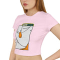 Women's Baby Tee — 'NOT DUCK' Cute Cartoon Goose Graphic Crop Tee