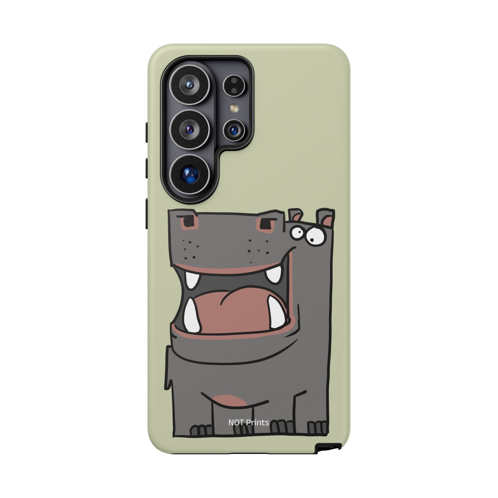 Hippo Cartoon Phone Case — Cute Happy Hippo Protective iPhone Cover