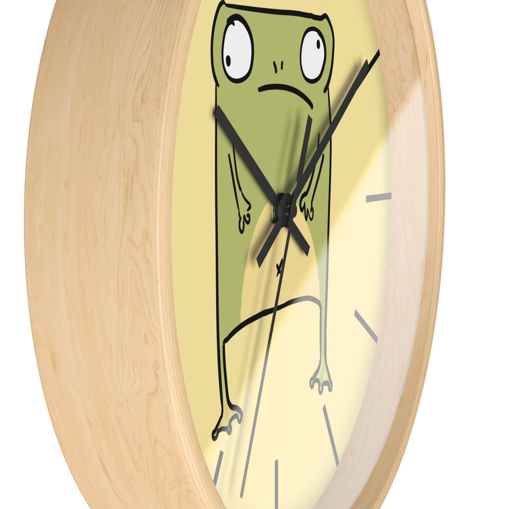 Frog Stare Wall Clock — Quirky Cartoon Frog Clock for Kids' Rooms & Funky Home Decor