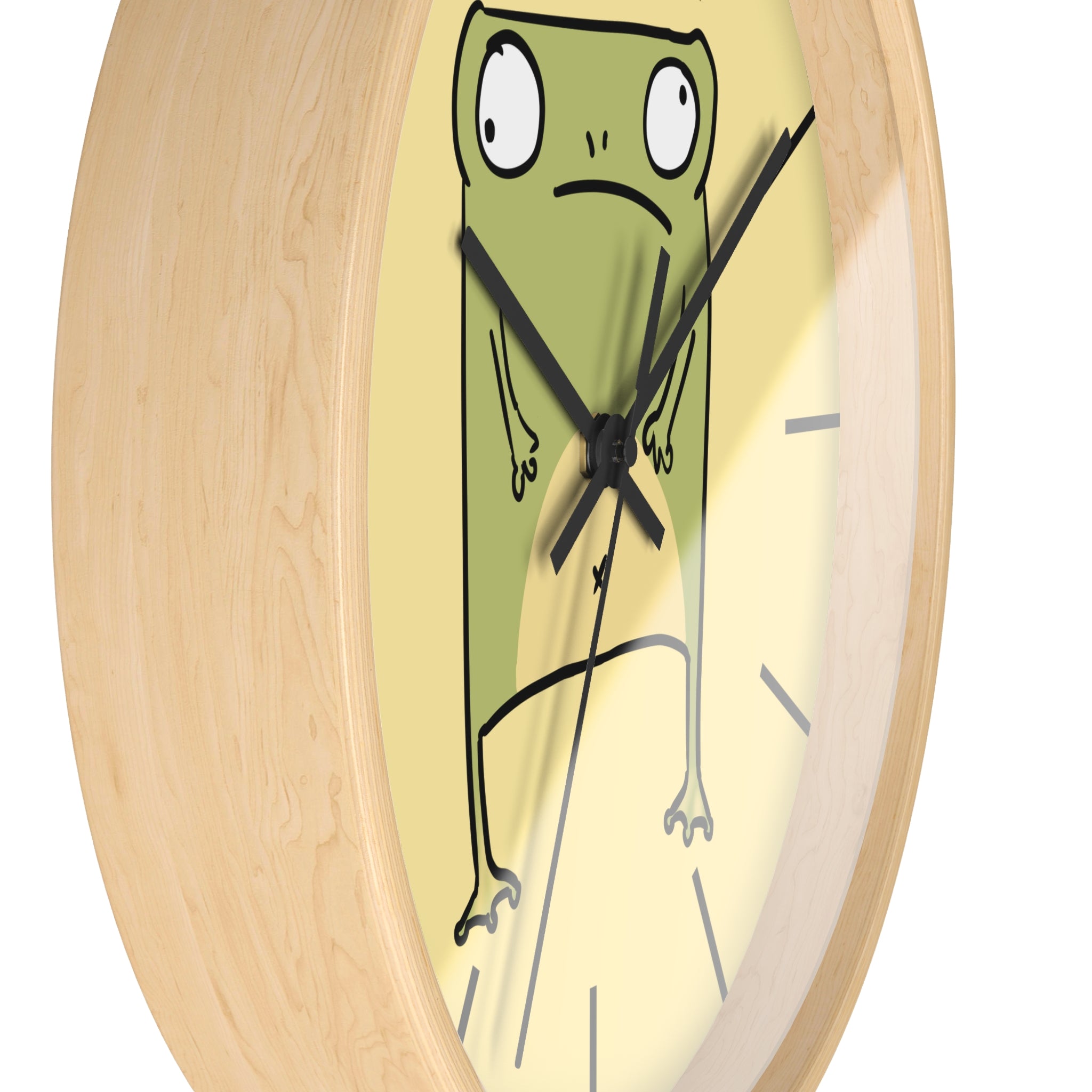 Frog Stare Wall Clock — Quirky Cartoon Frog Clock for Kids' Rooms & Funky Home Decor