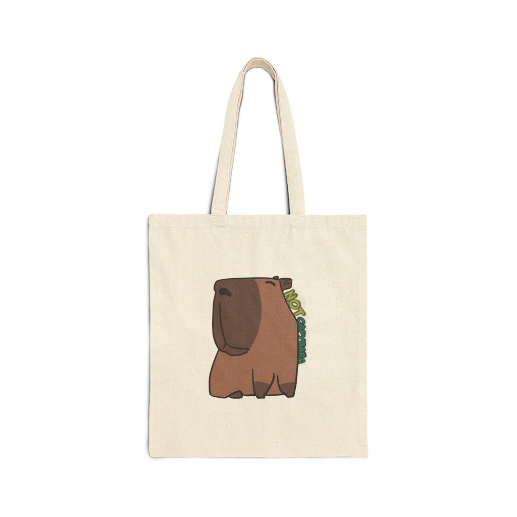 Canvas Tote Bag — Cute Capybara with Succulent Backpack Eco Grocery Bag