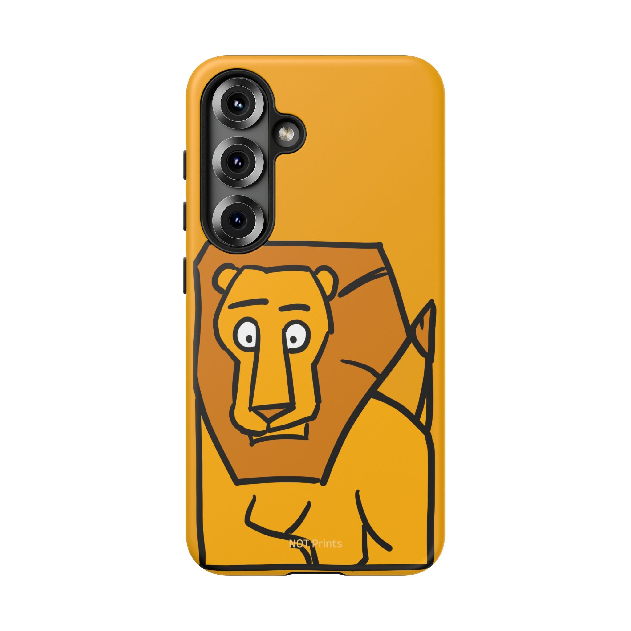 Lion Sketch Phone Case — Cute Minimalist Cartoon Lion Protective Cover