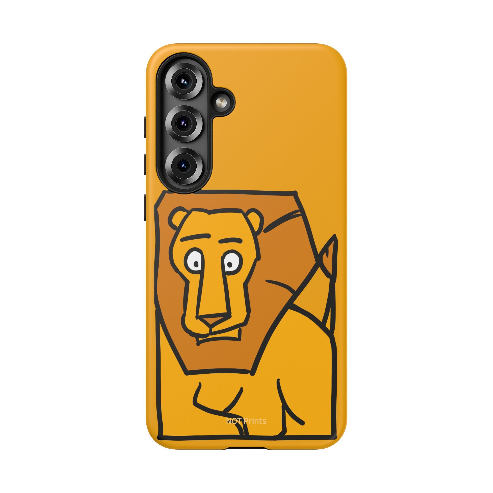 Lion Sketch Phone Case — Cute Minimalist Cartoon Lion Protective Cover